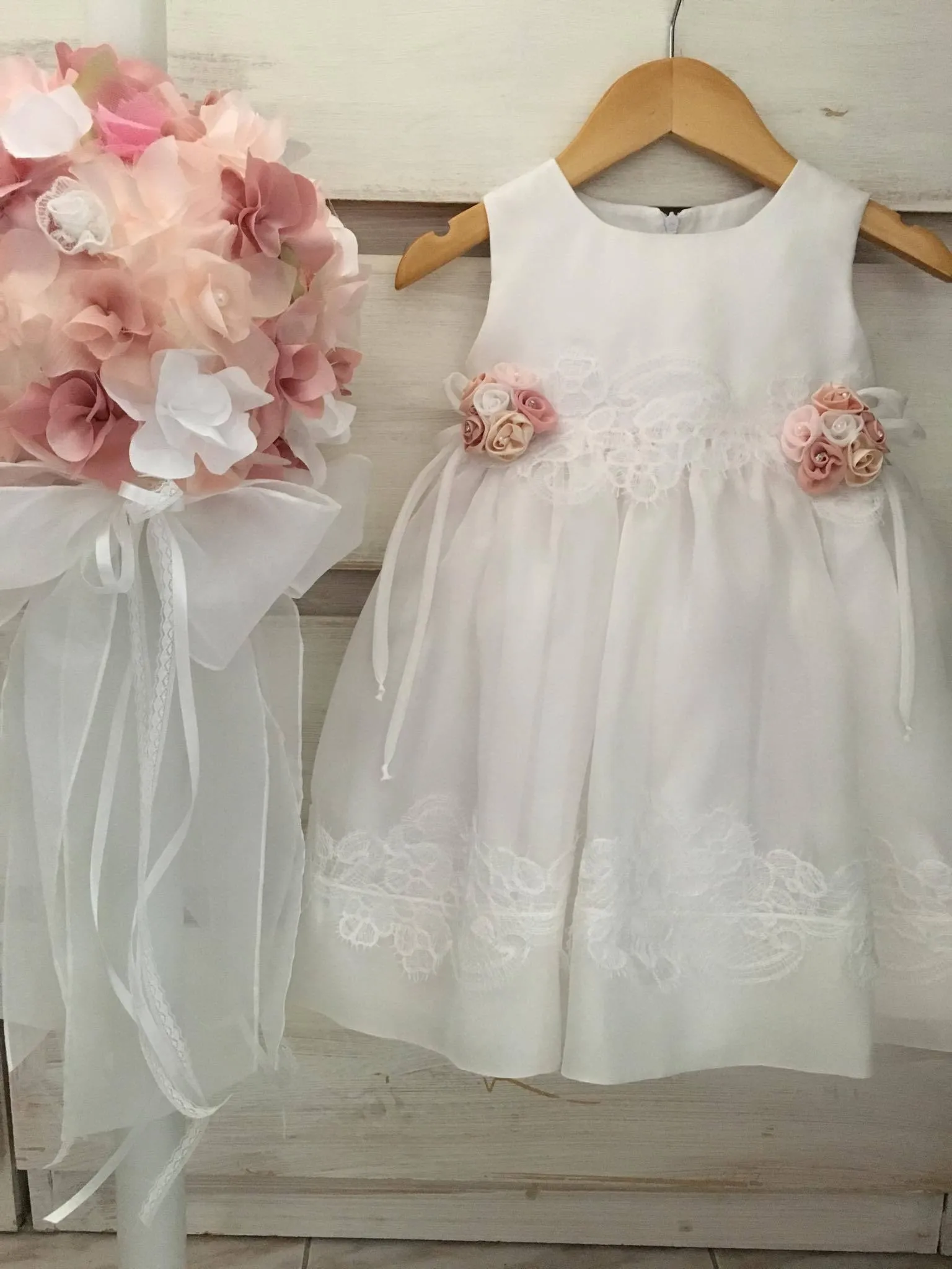 1910- Silk  & Roses  Baptism / Christening Dress