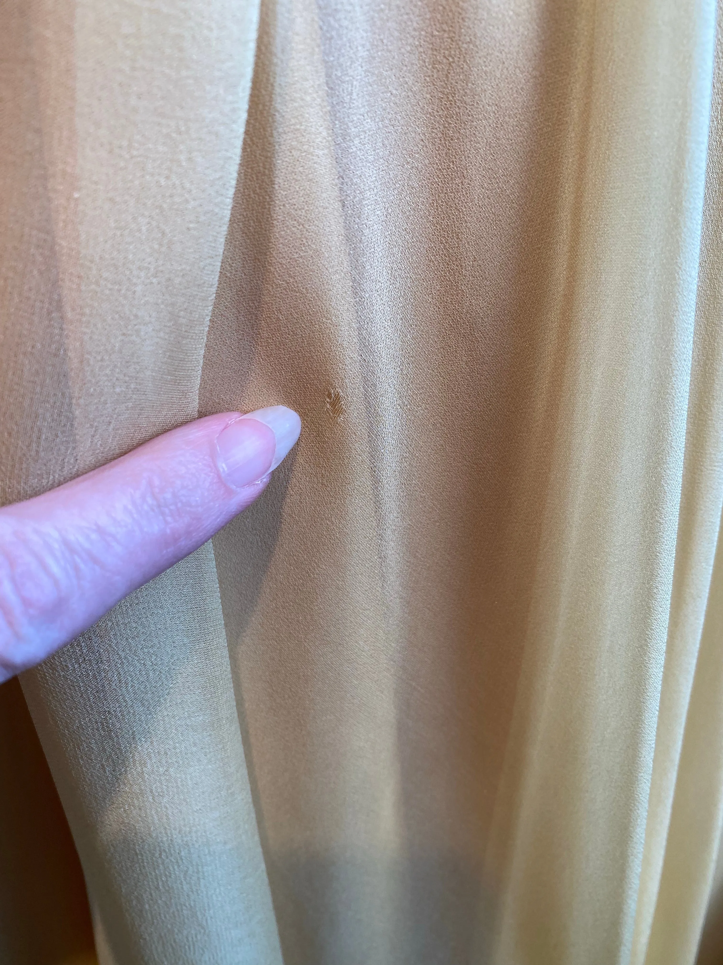 1950's Sunbeam Silk Chiffon Strapless Dress By Frank Starr / Waist 24"