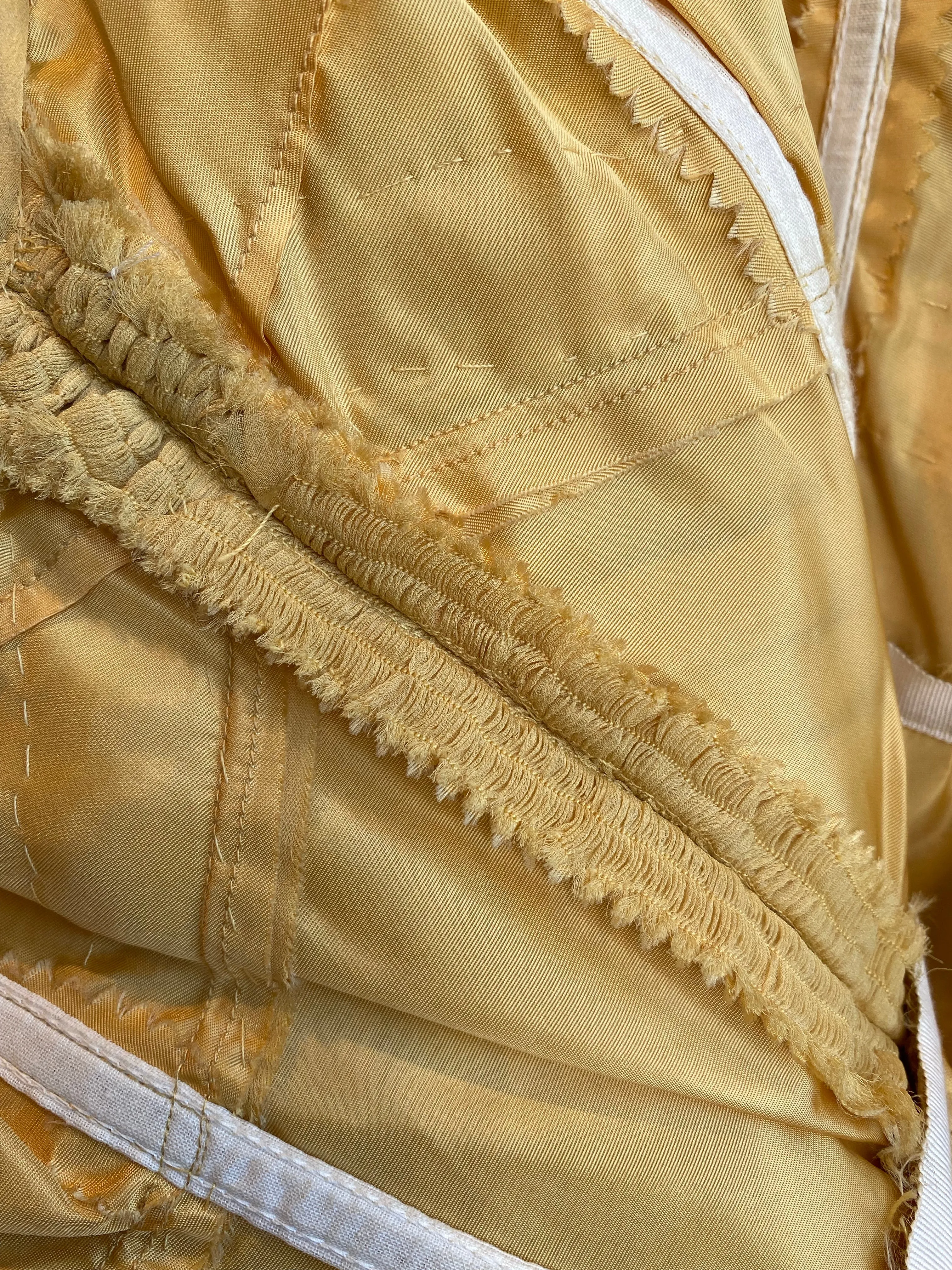 1950's Sunbeam Silk Chiffon Strapless Dress By Frank Starr / Waist 24"