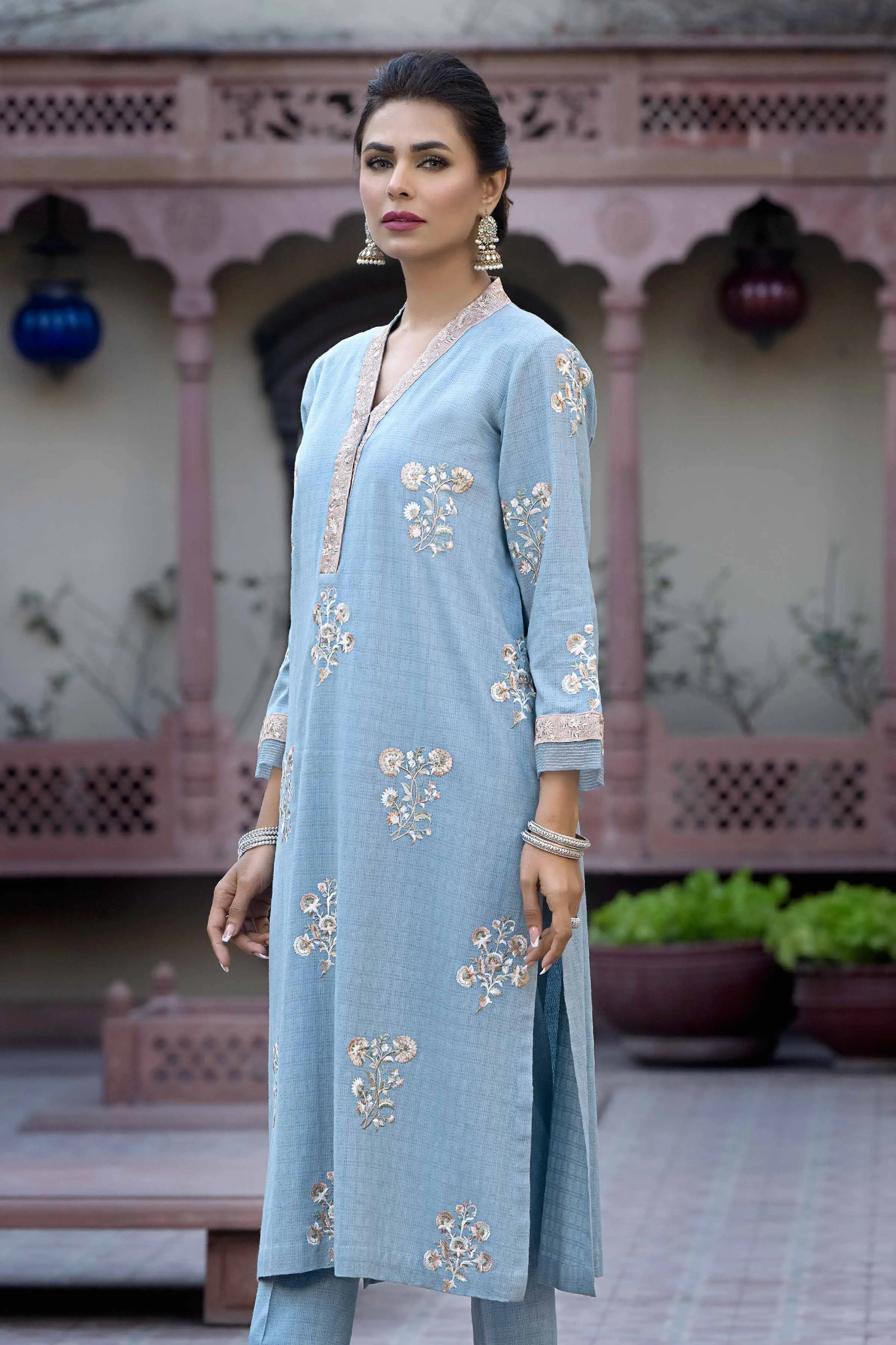 2 Piece - Embroidered Suit - KFE23-20