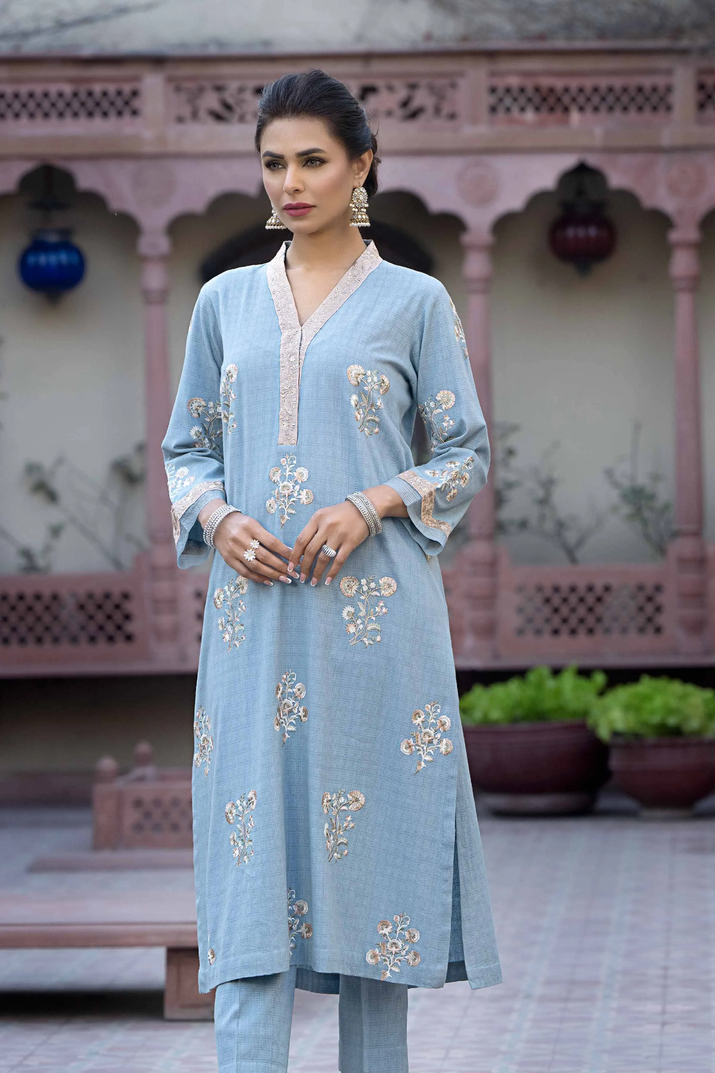 2 Piece - Embroidered Suit - KFE23-20