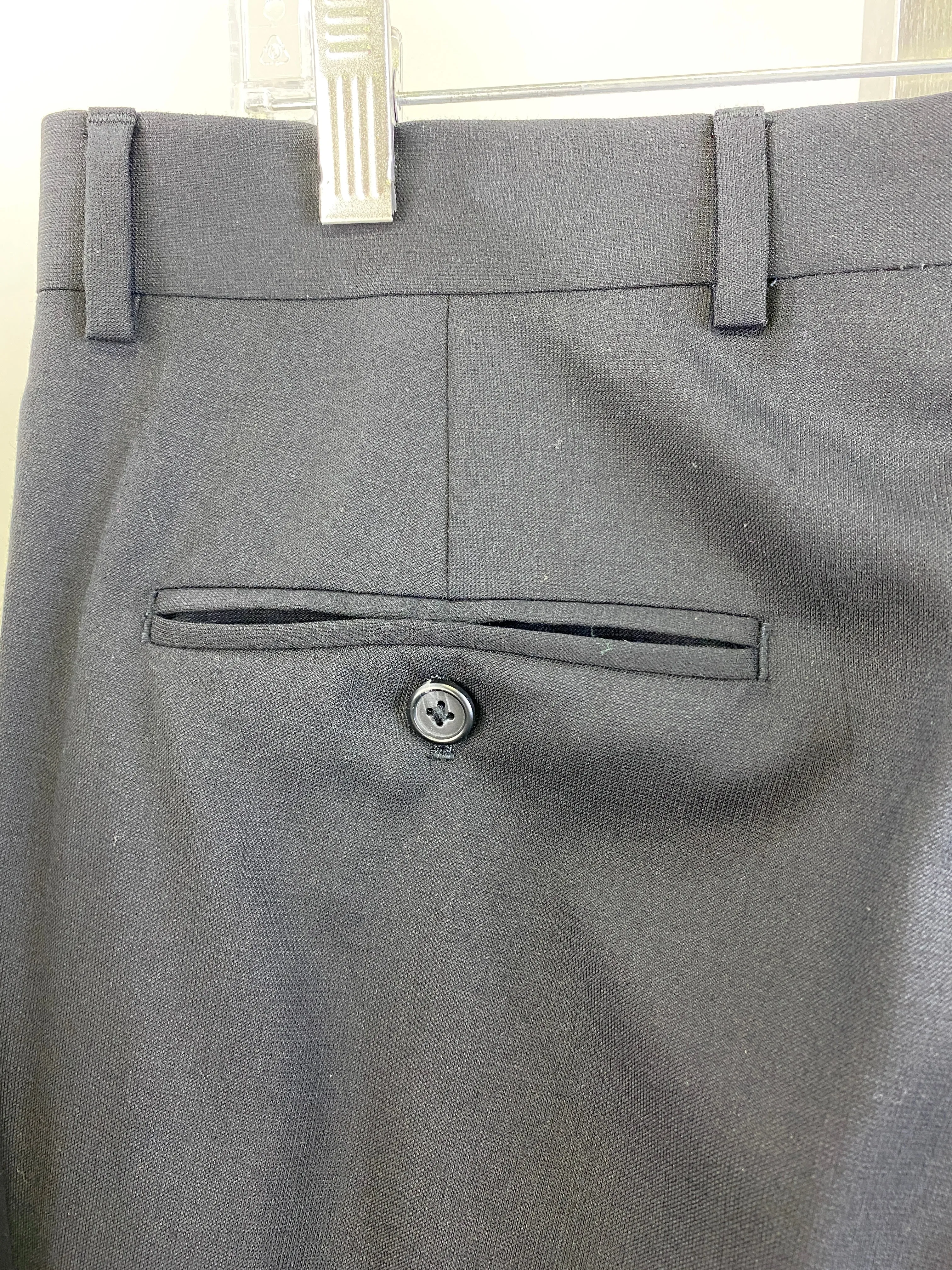 60s-Style Men's Black Slim Fit 2-Piece Suit, Egara, 38R
