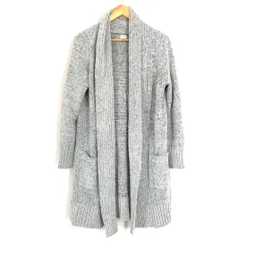 A New Day Light Grey Chenille-Like Pocket Cardigan- Size S