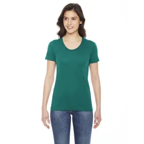 American Apparel Women's Evergreen Poly-Cotton Short-Sleeve Crewneck