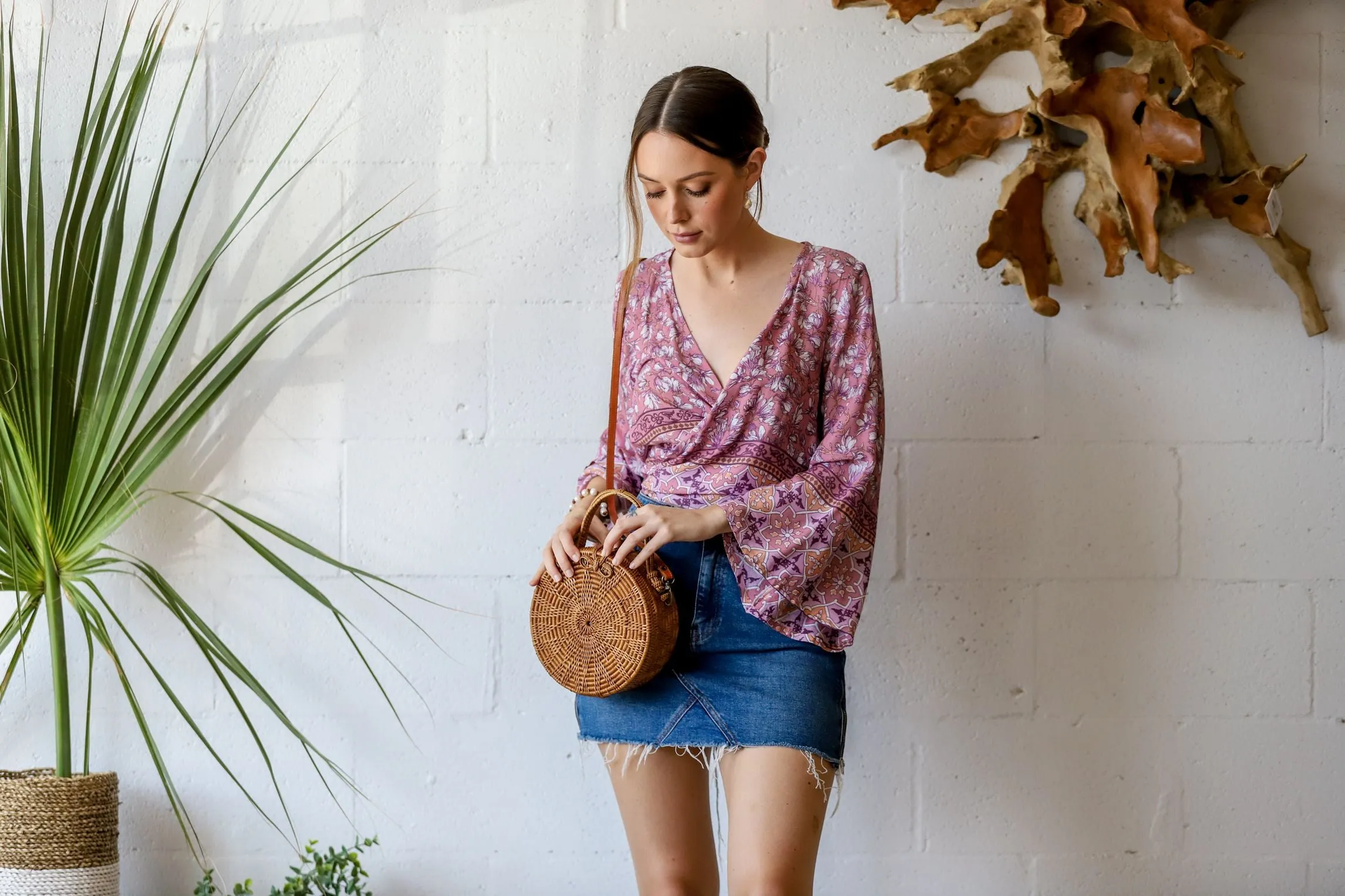 Bahama Wrap Top - Pink Blossom