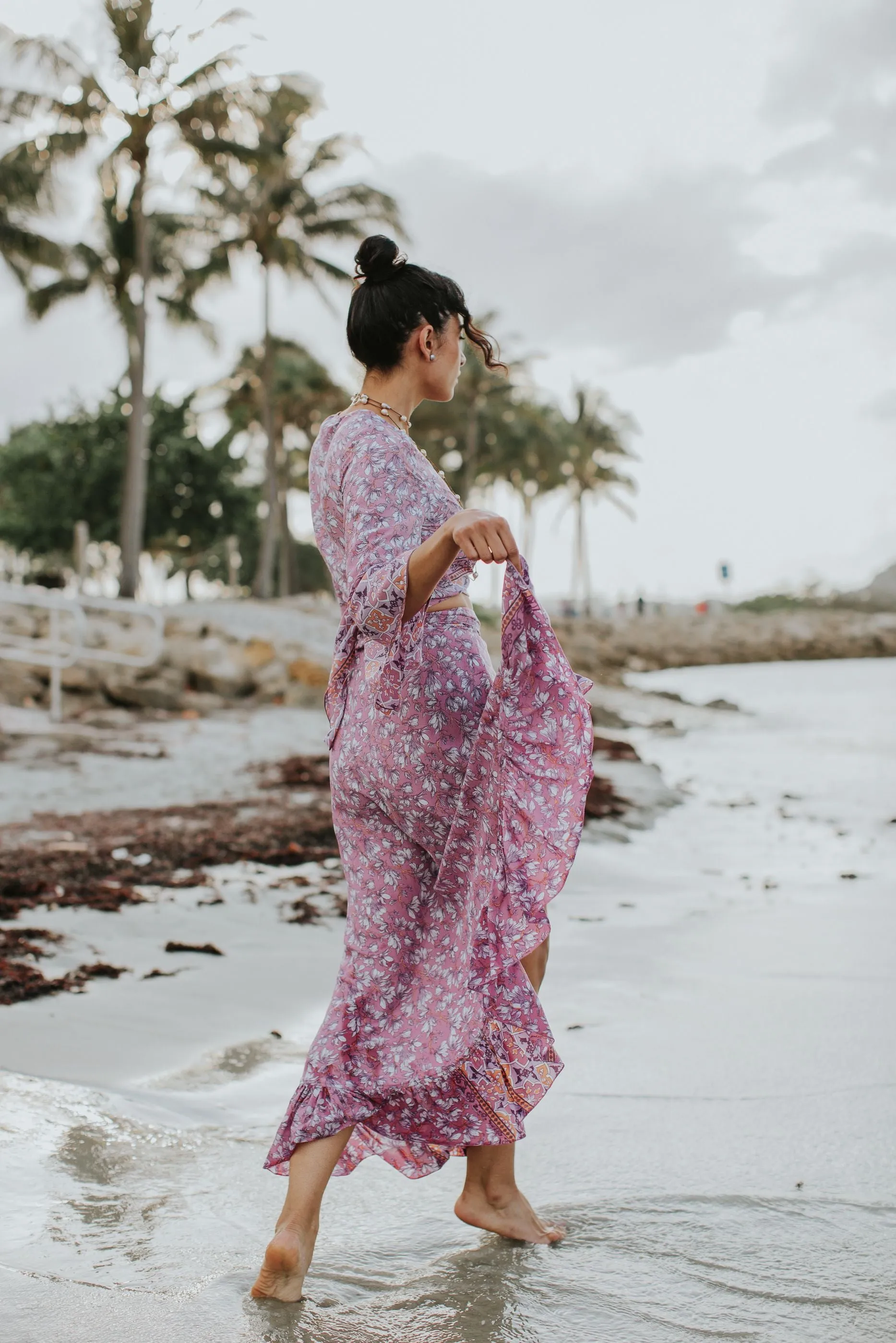 Bahama Wrap Top - Pink Blossom