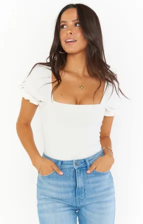Baker Bodysuit - Bone Stretch