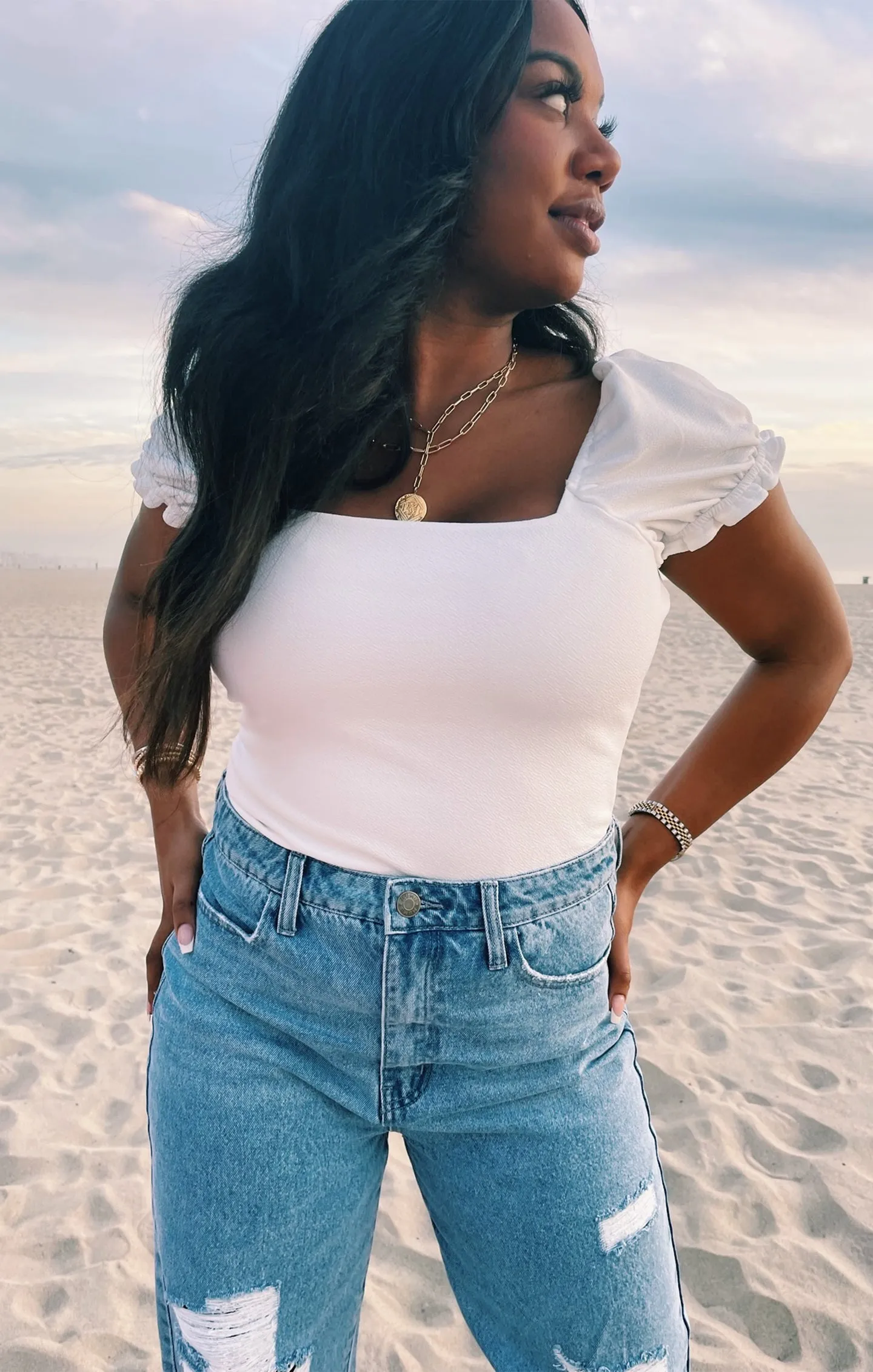 Baker Bodysuit - Bone Stretch