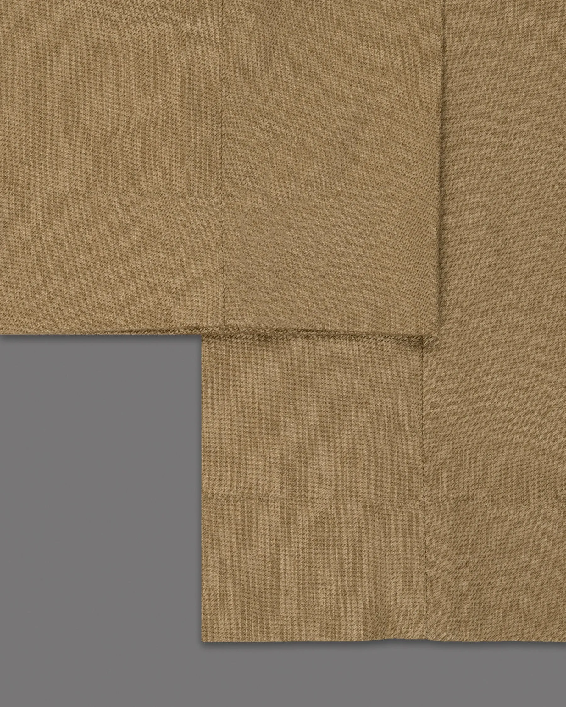 Barley Corn Brown Double Breasted Premium Cotton Suit