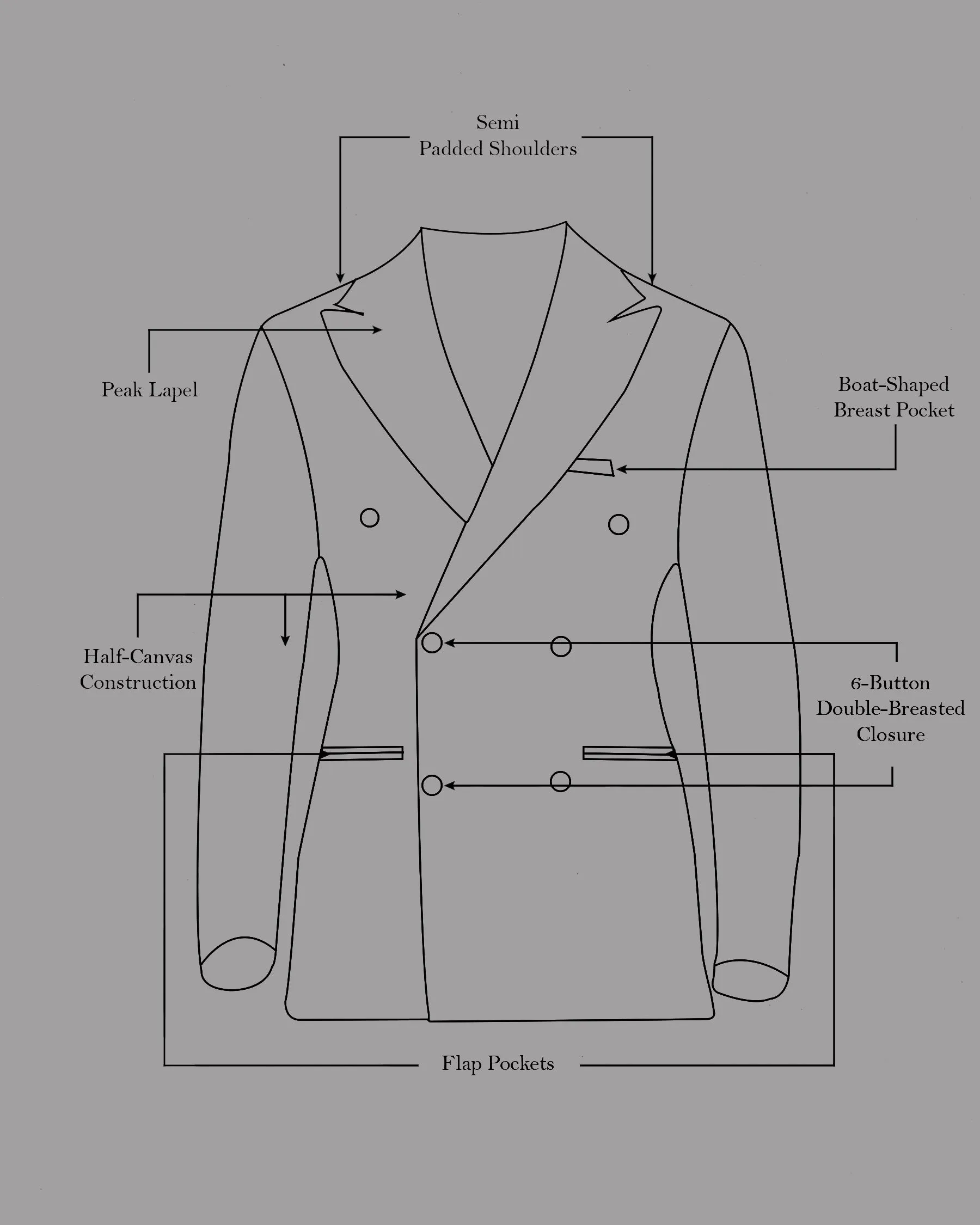 Barley Corn Brown Double Breasted Premium Cotton Suit