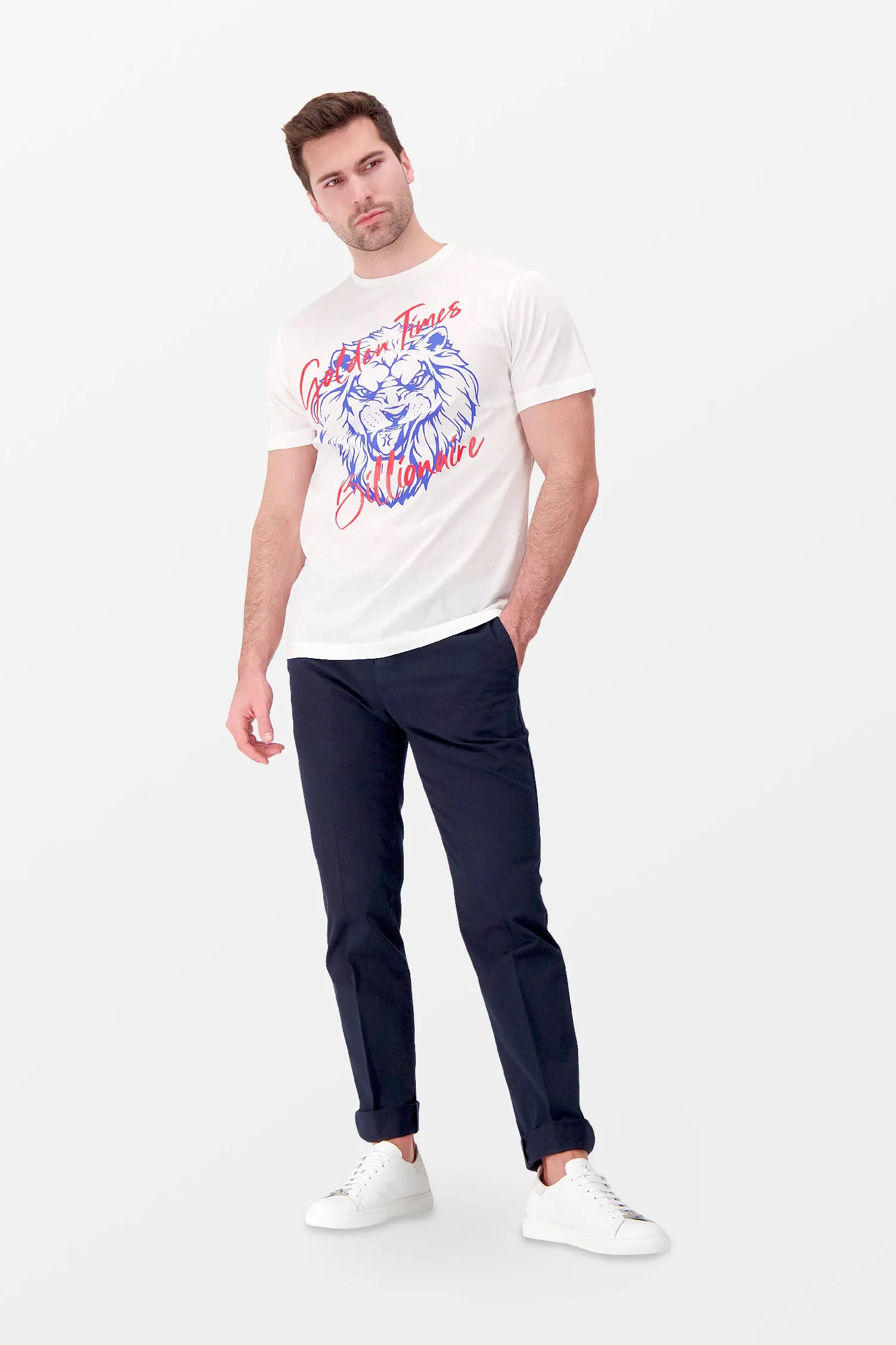 Billionaire White SS Lion Logo T-Shirt