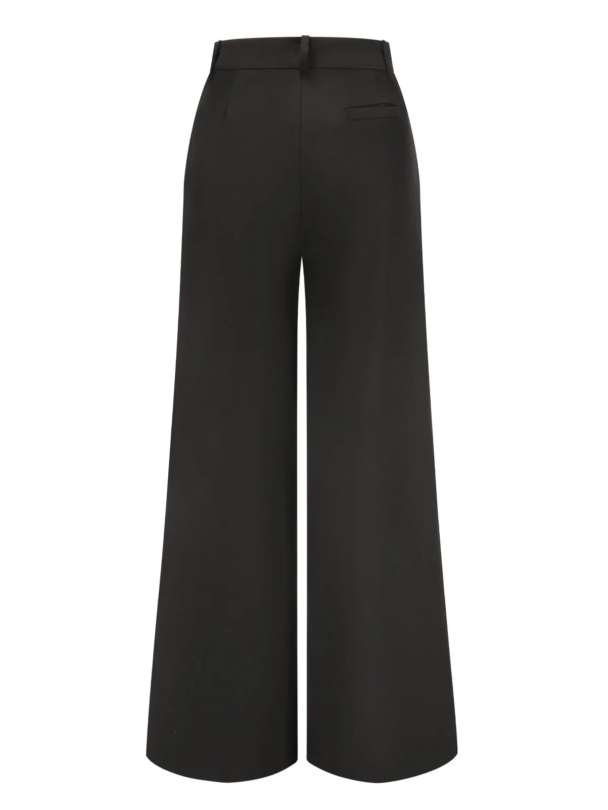 Black 1930s Pleated High Waist Wide Leg Pants