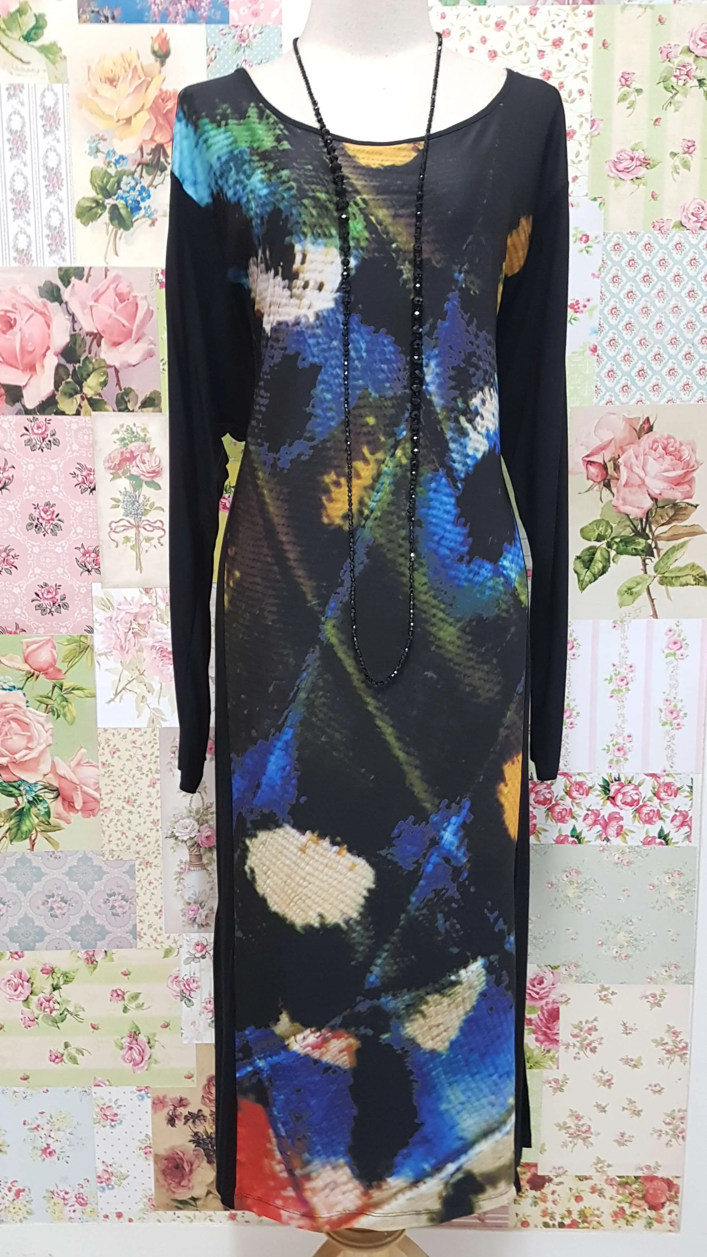 Black Printed Dress MY045