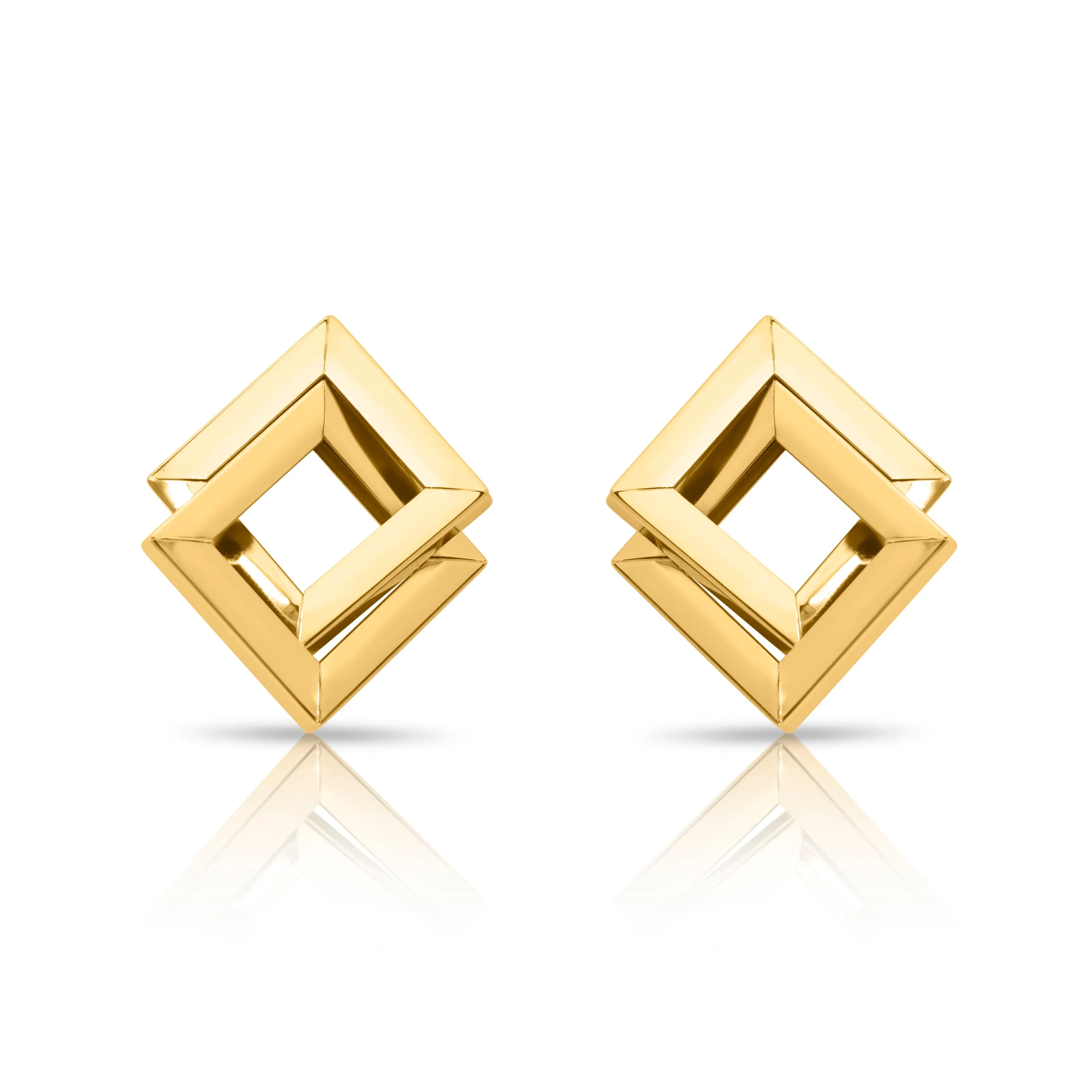 Bulky Chunky Square Earrings