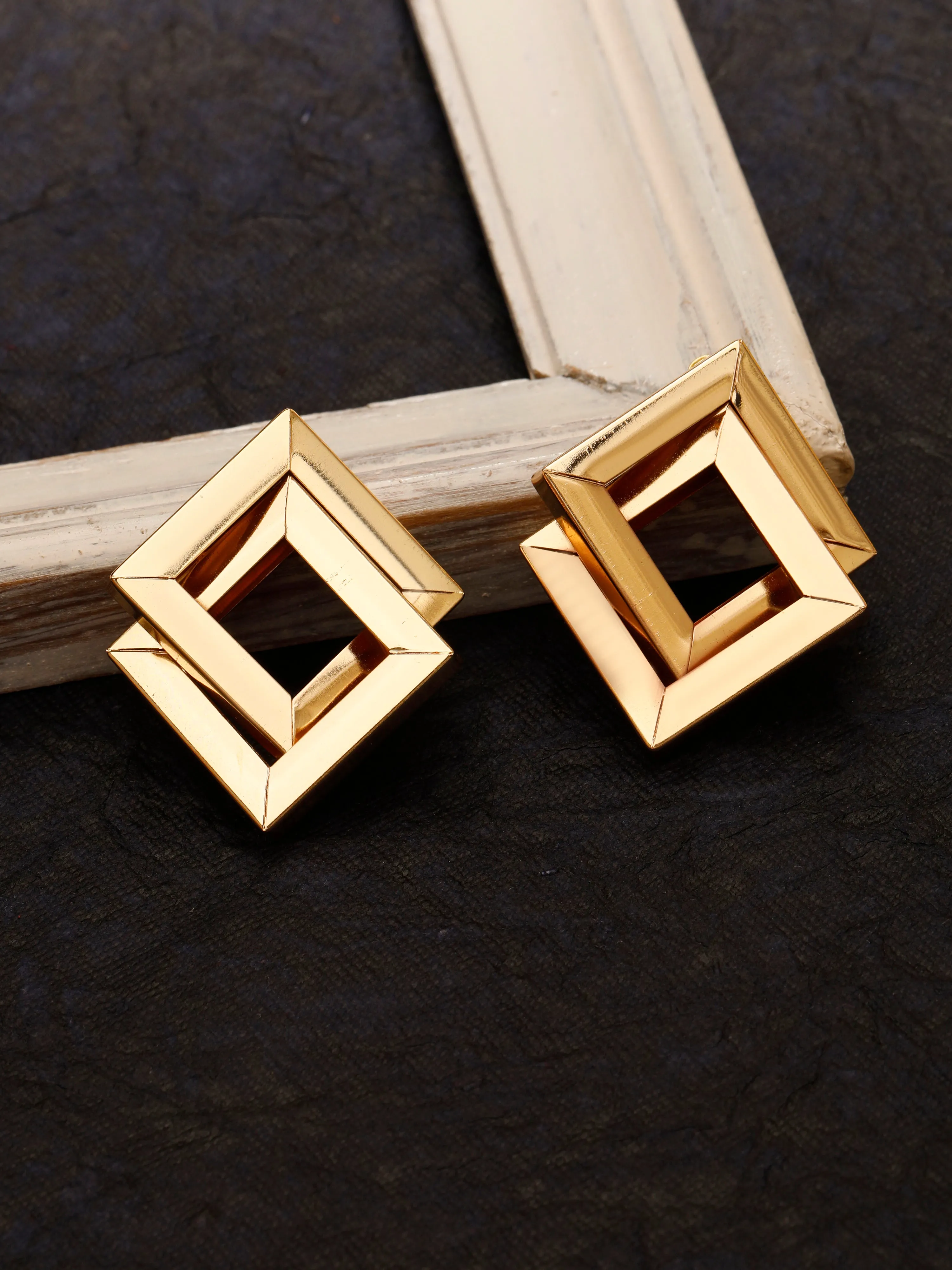 Bulky Chunky Square Earrings