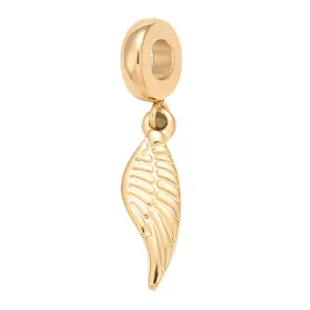 Charis Love Story European Single Charm Bead, Gold Stainless Steel (Purchase on Back Order 2-3 weeks)
