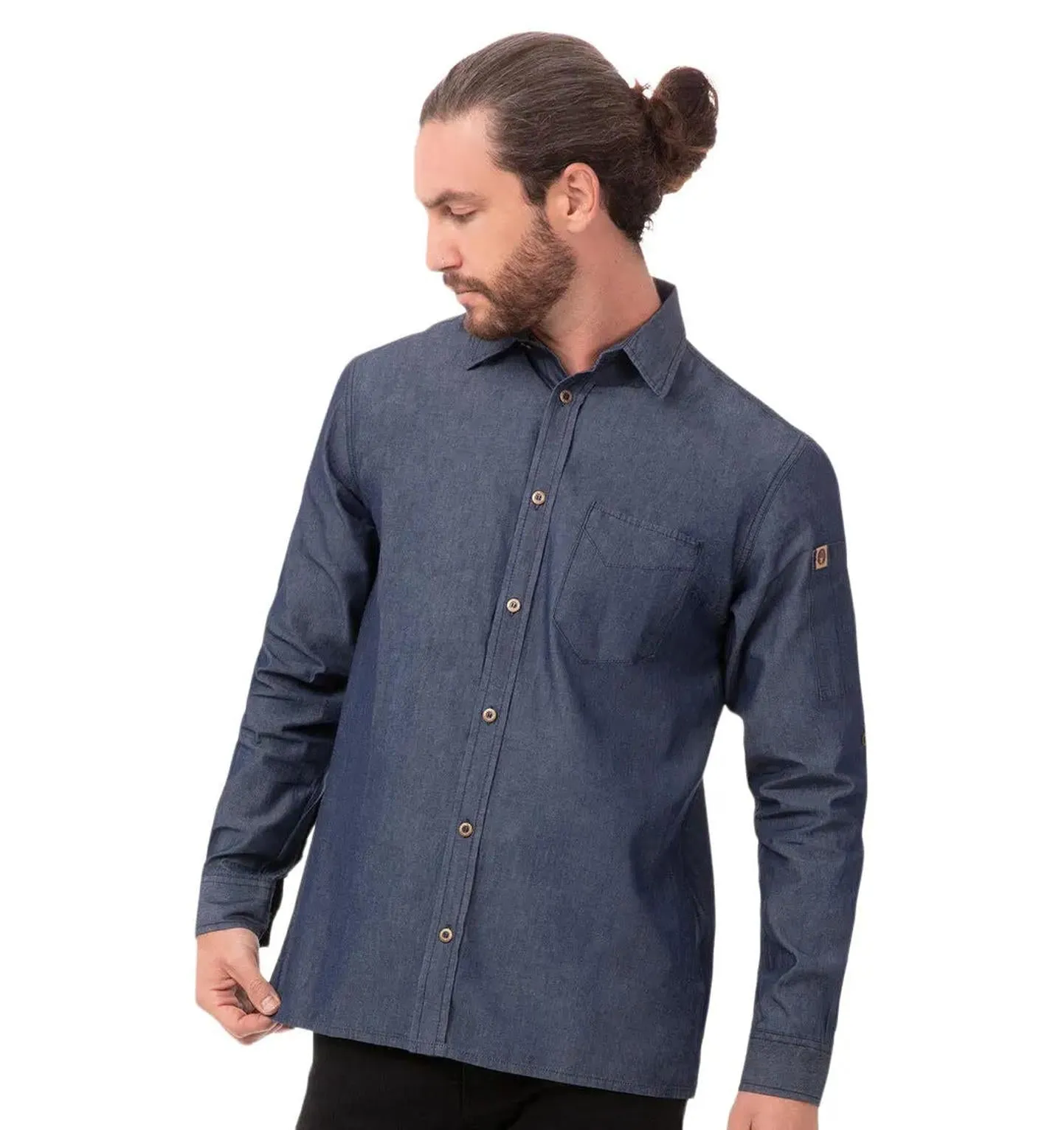 Chef Works Detroit Long Sleeve Denim Work Shirt (Chef Works)