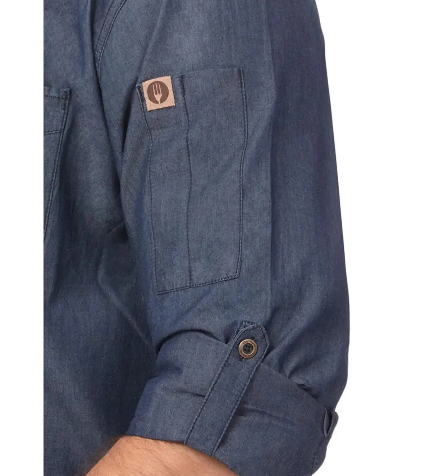Chef Works Detroit Long Sleeve Denim Work Shirt (Chef Works)