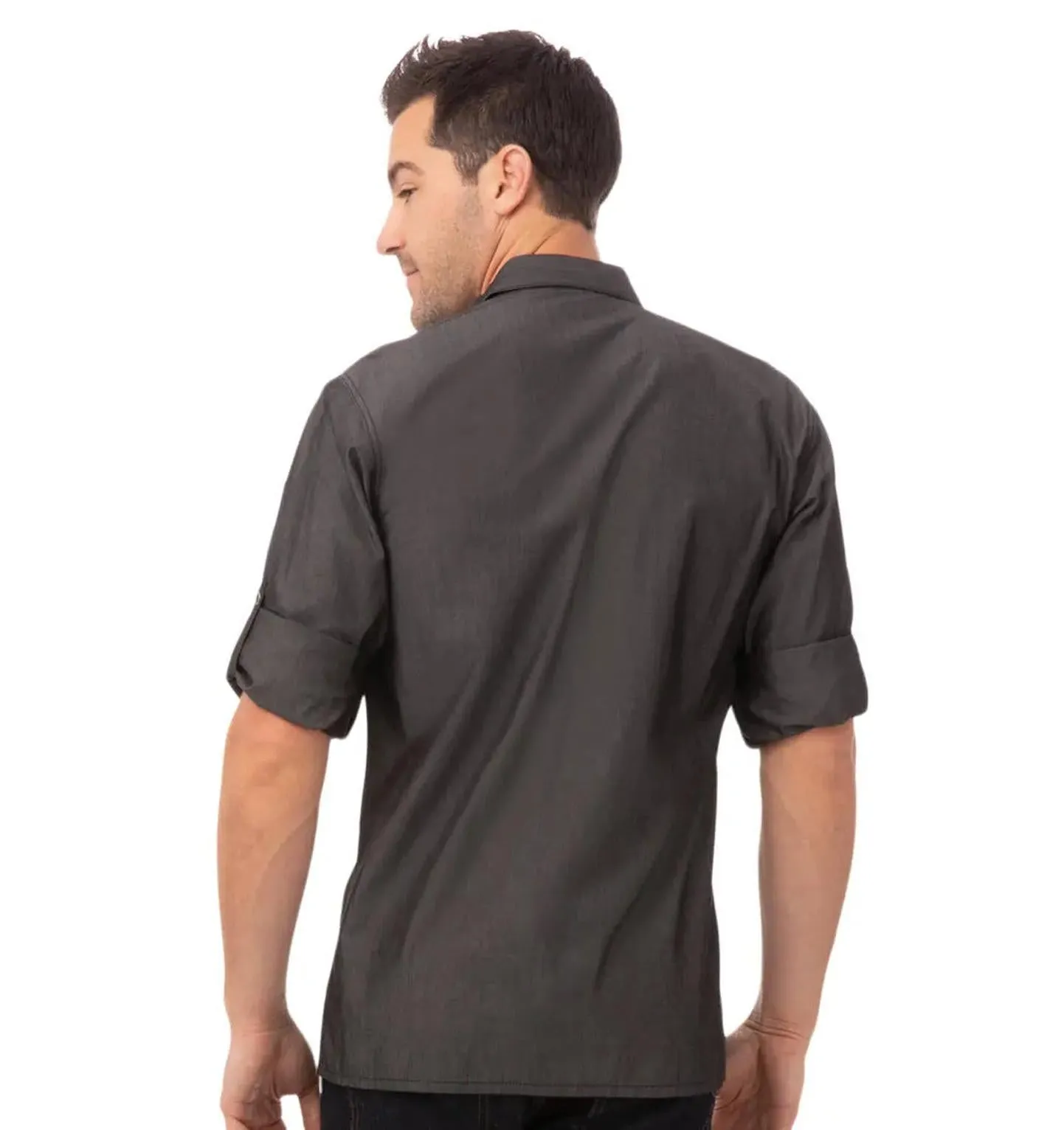Chef Works Detroit Long Sleeve Denim Work Shirt (Chef Works)