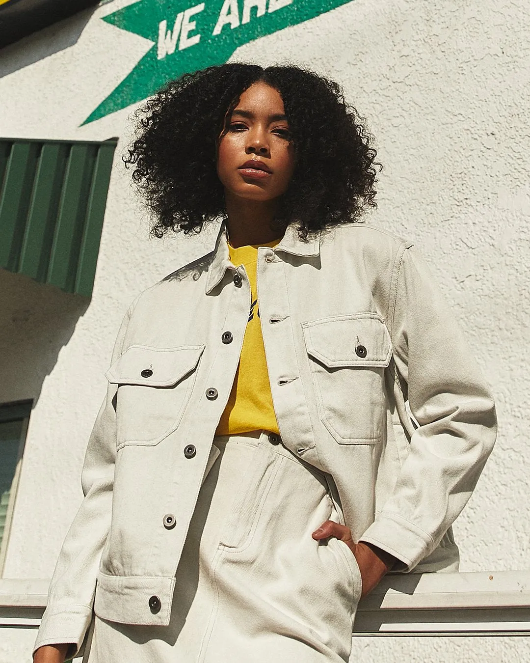 Coby Denim Jacket - Bleached White