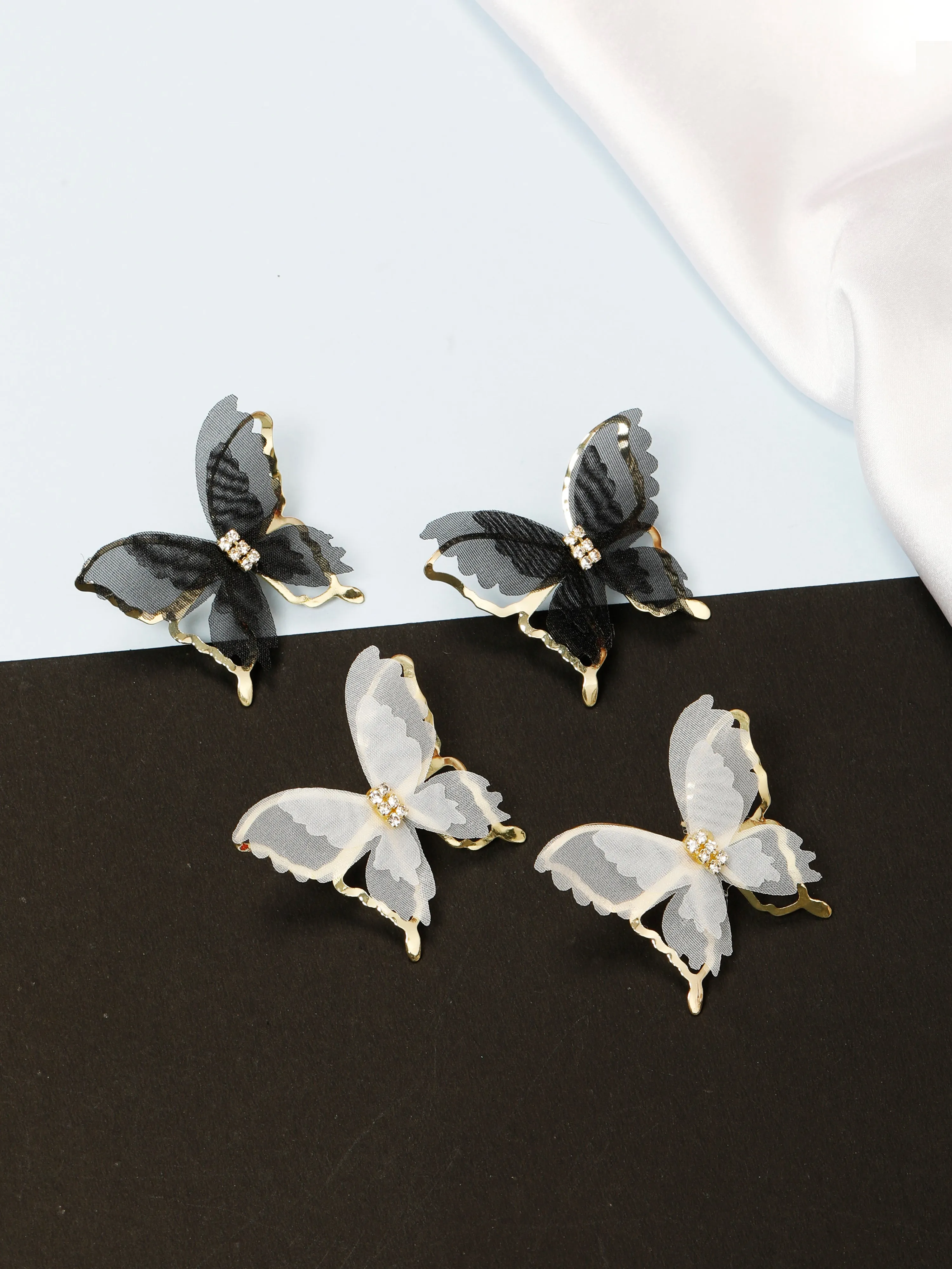 Cosmic chic/ Black flutter Earrings