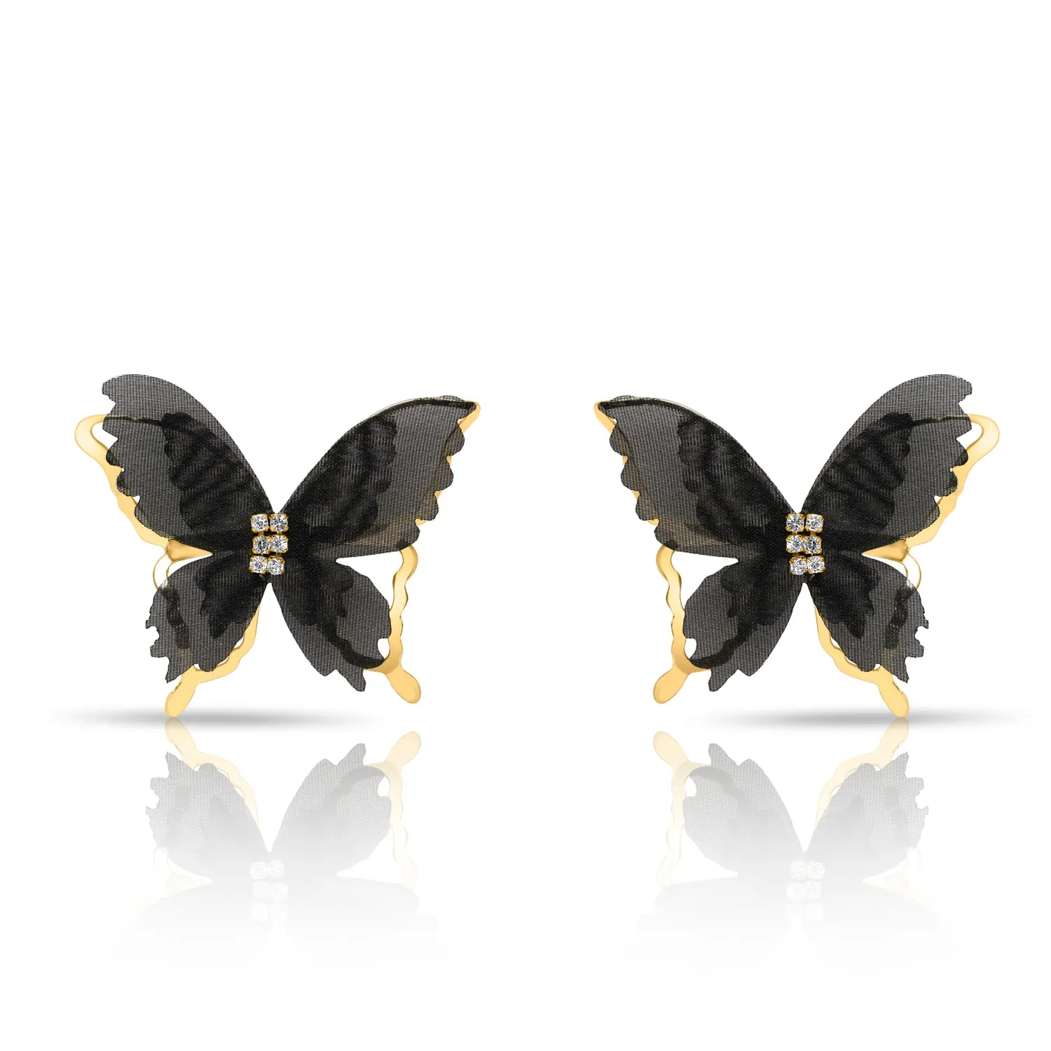 Cosmic chic/ Black flutter Earrings