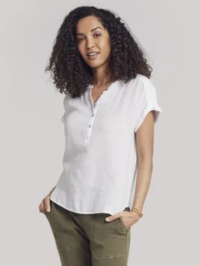 Desmond Gauze Top - White