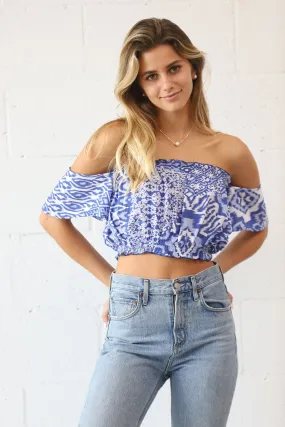 Dolly Crop Top - Indigo