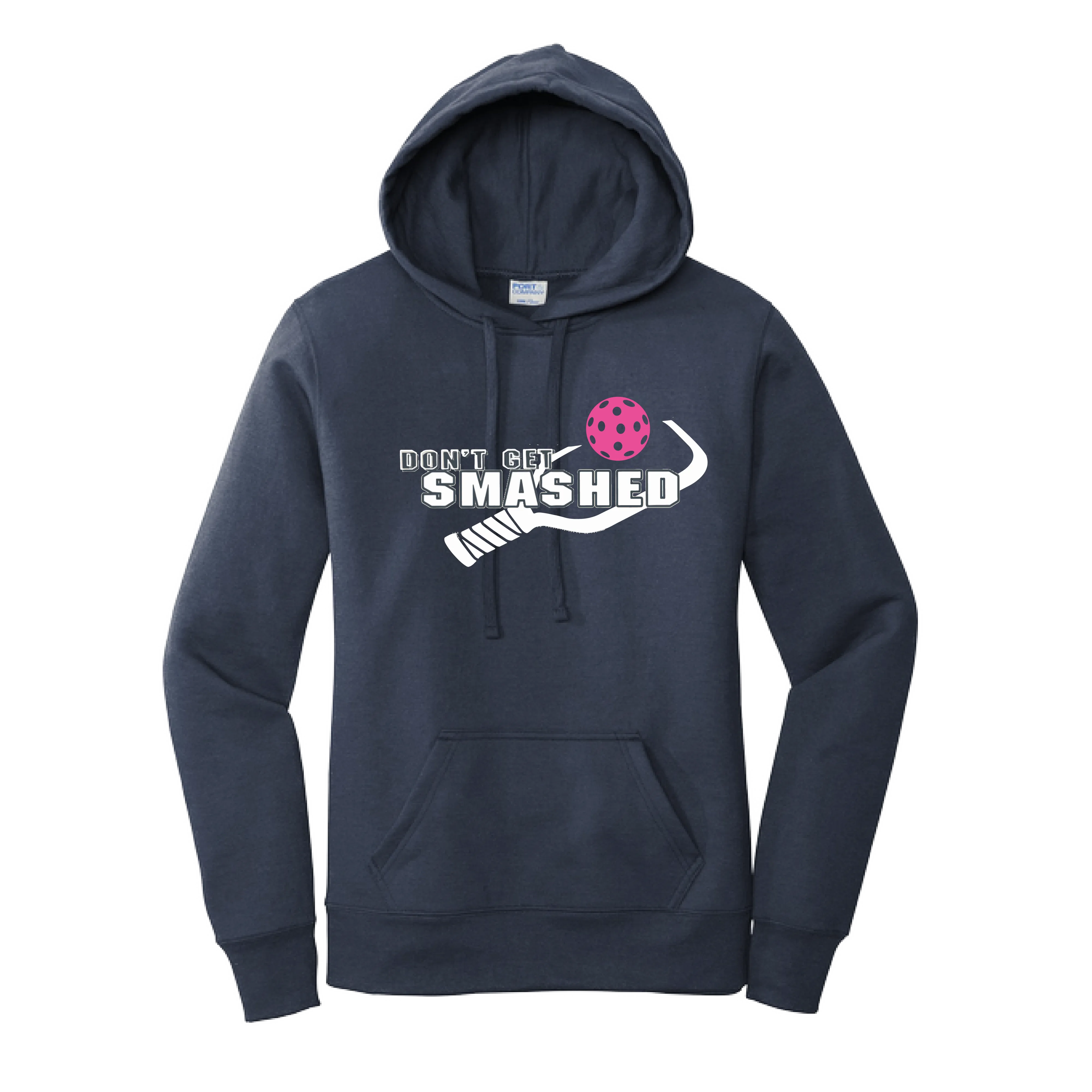 Don't Get Smashed Customizable (Pickleballs Pink Rainbow Red) | Women’s Fitted Hoodie Pickleball Sweatshirt | 50% Cotton 50% Poly Fleece