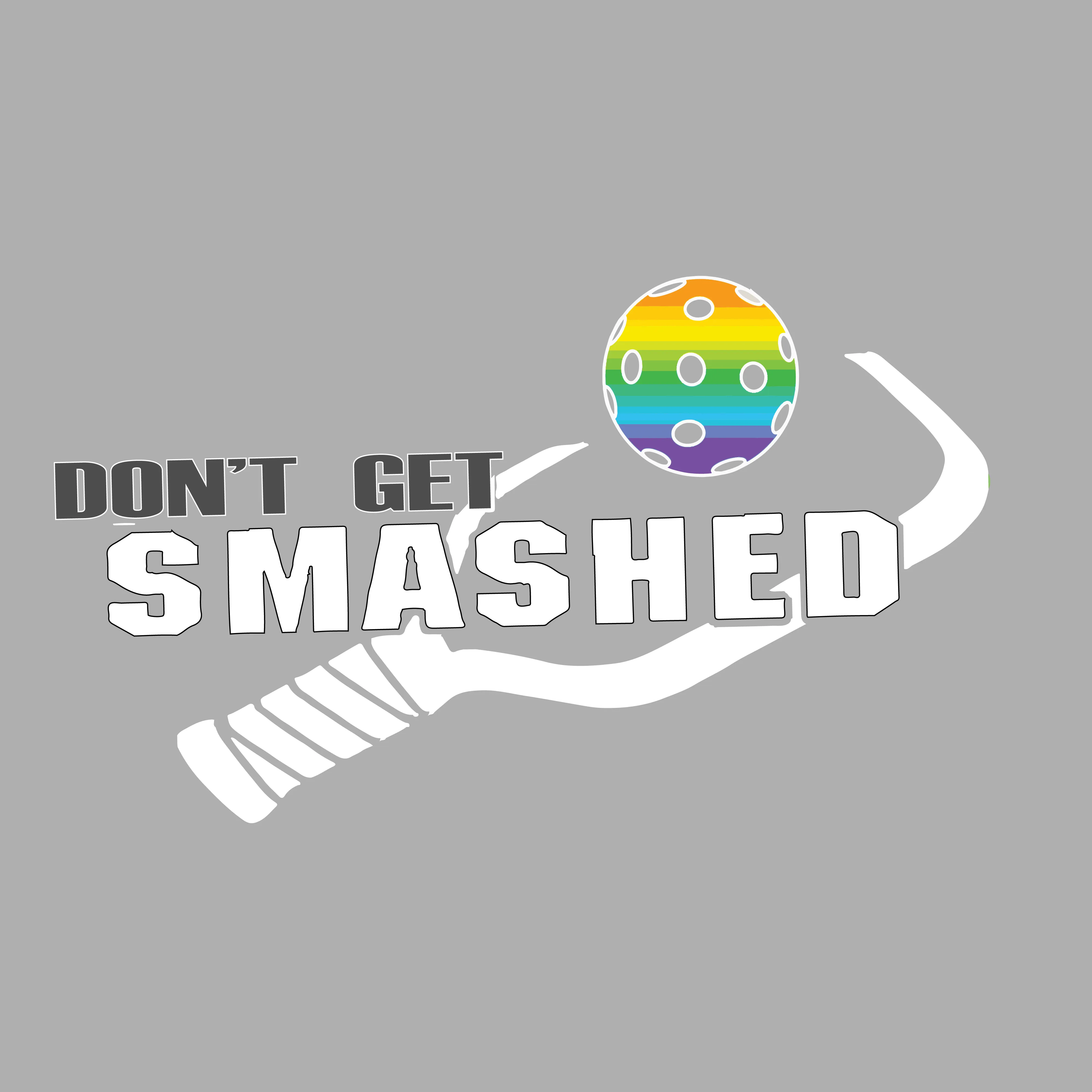 Don't Get Smashed Customizable (Pickleballs Pink Rainbow Red) | Women’s Fitted Hoodie Pickleball Sweatshirt | 50% Cotton 50% Poly Fleece