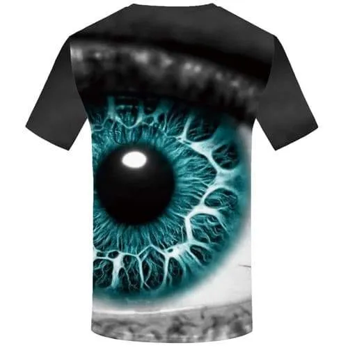 Eye T-shirt Men Lightning Tshirt Printed Rock Shirt Print Fantasy T-shirts Graphic Gothic Tshirts Novelty Short Sleeve Punk Rock