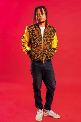 Firework Gold African Print Jacket