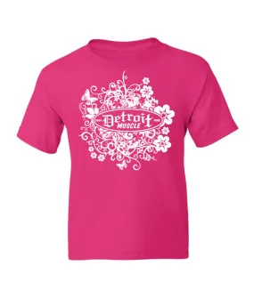 Flower Logo T, Youth , Car Girl Back,