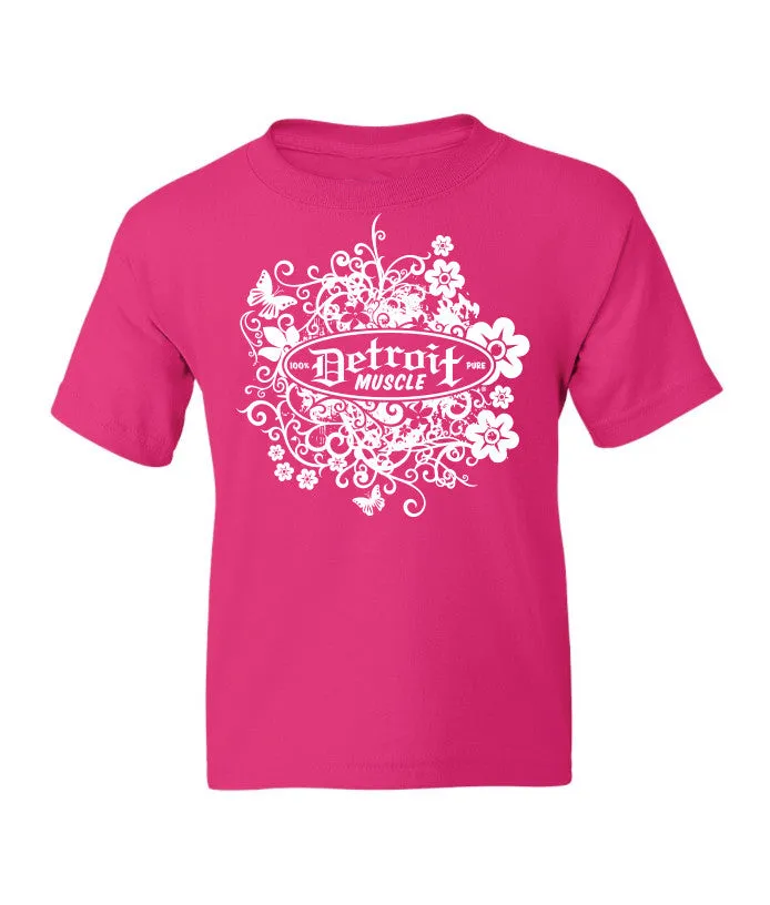 Flower Logo T, Youth , Car Girl Back,