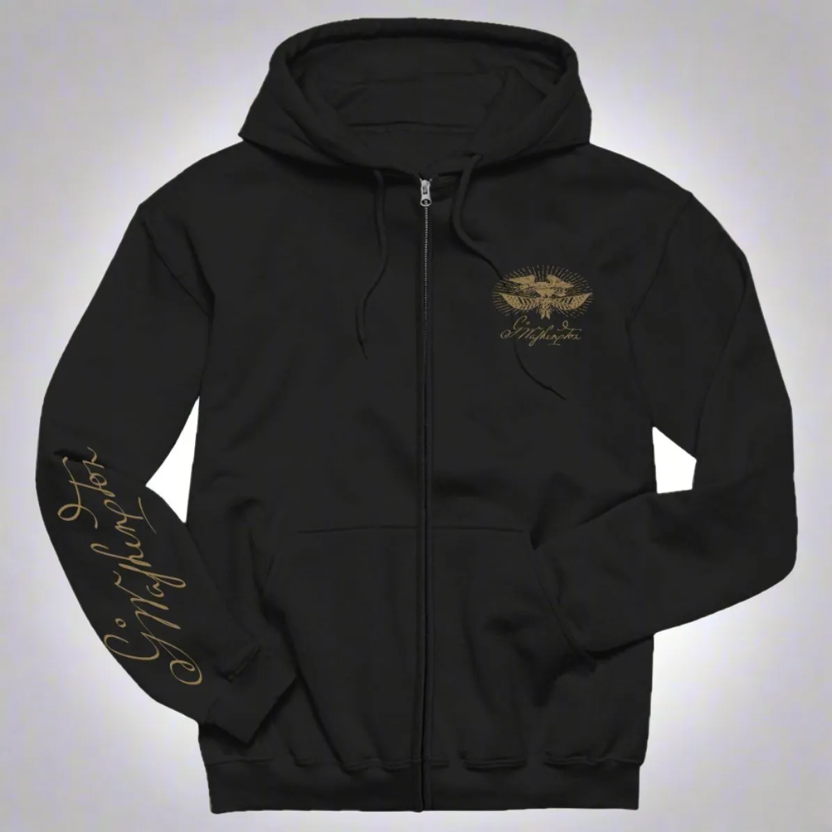 George Washington Eagle Signature - Black Hoodie