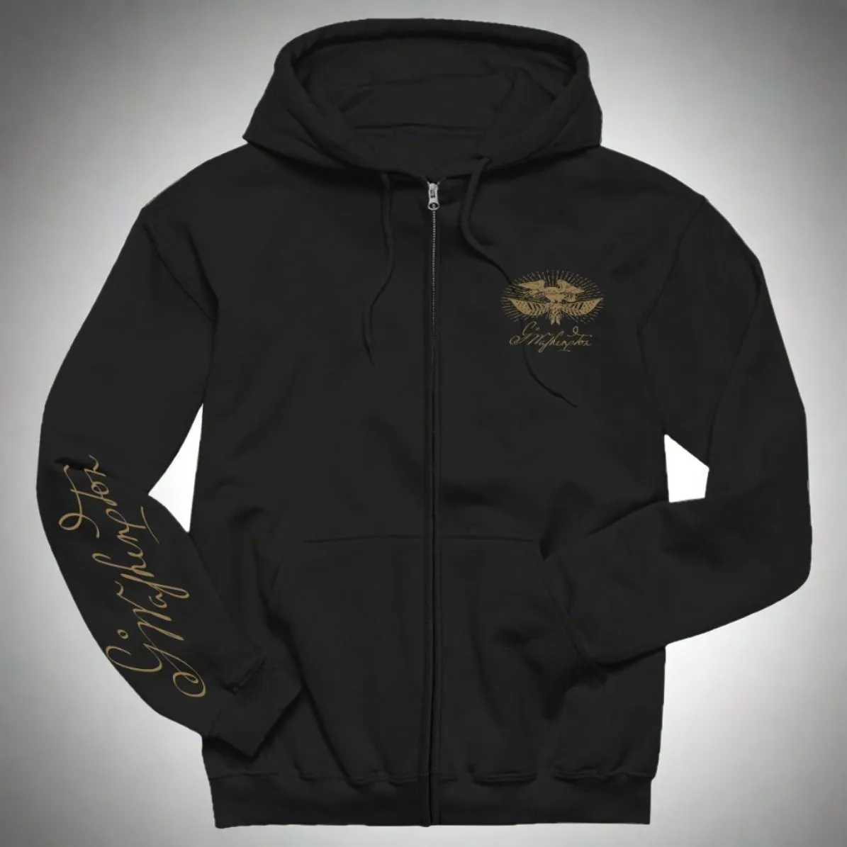 George Washington Eagle Signature - Black Hoodie