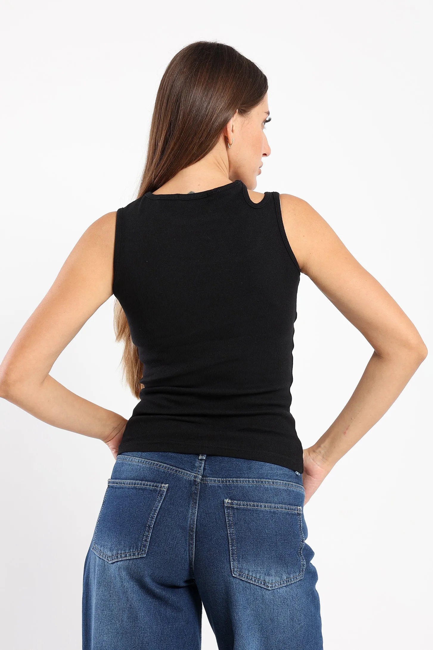 Halter Neck Tank - Black