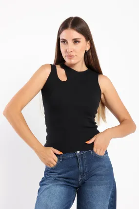 Halter Neck Tank - Black