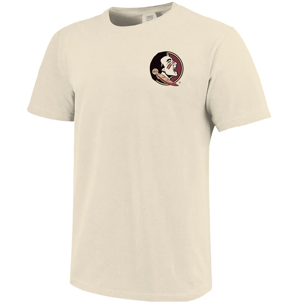 Image One Adult/Unisex Westcott Florida State Design Short Sleeve T-shirt - Bone