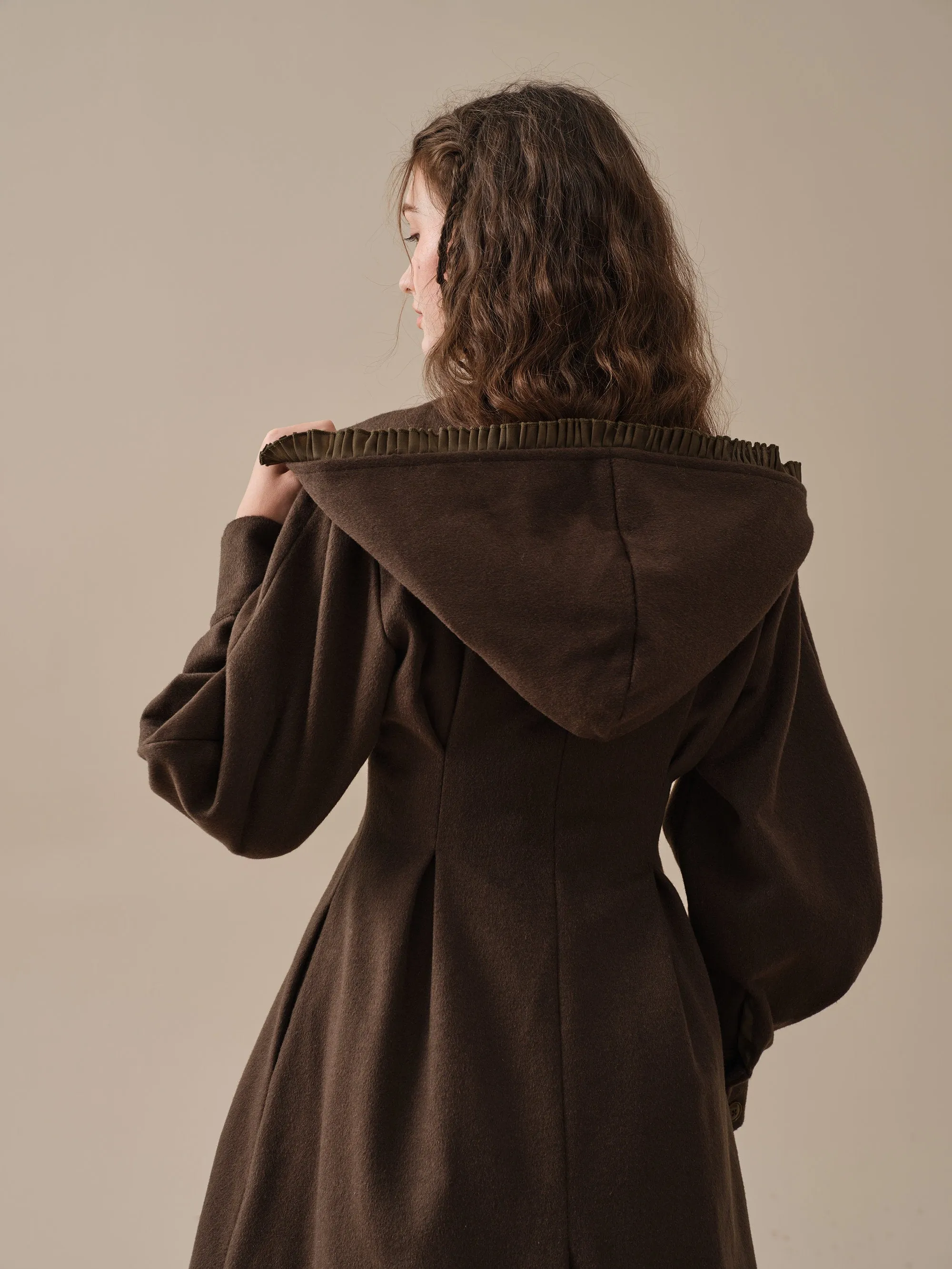 25-Year-Old Jacques Long Hooded Victorian Coat - Luxurious 100% Wool