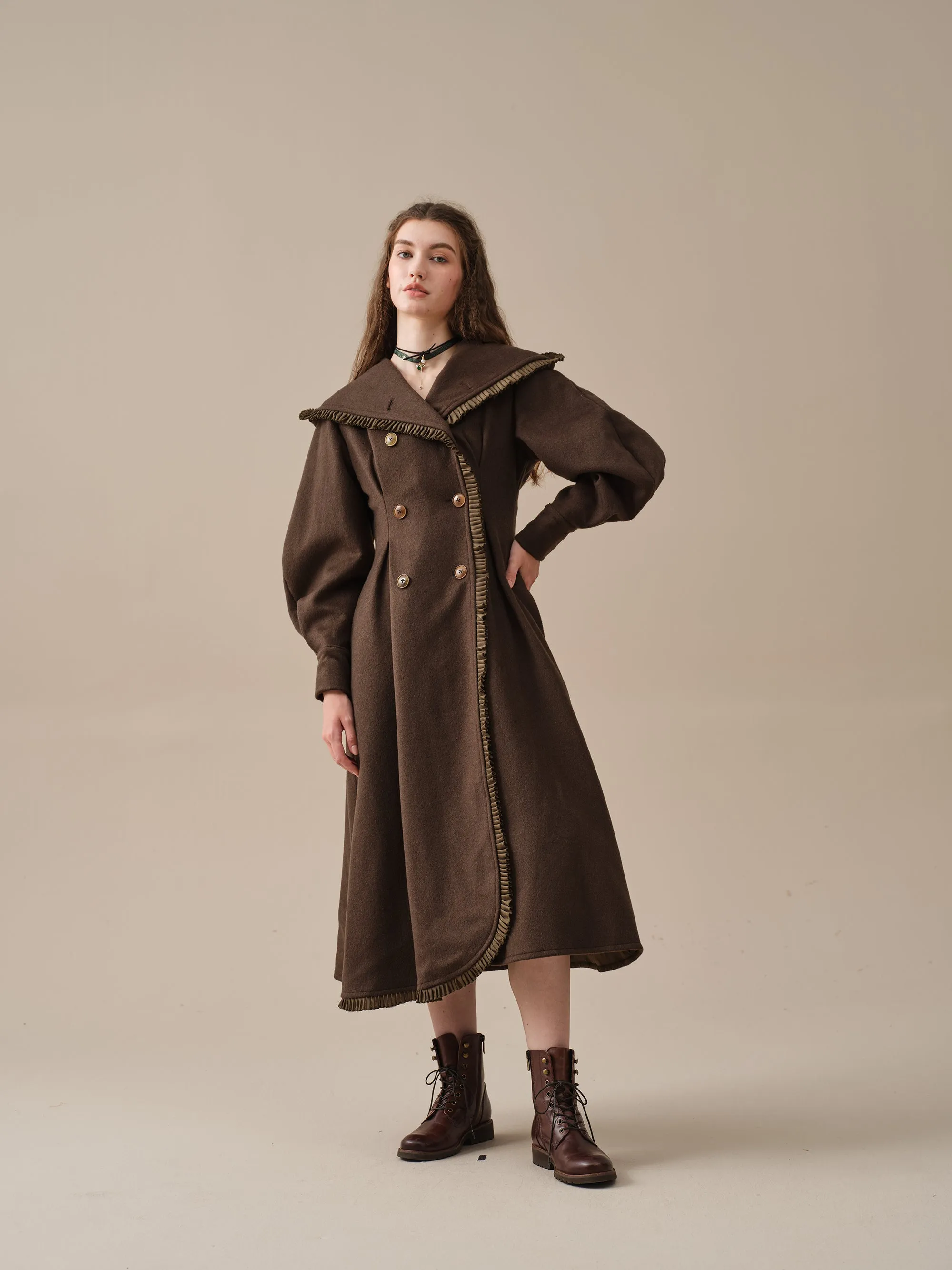 25-Year-Old Jacques Long Hooded Victorian Coat - Luxurious 100% Wool
