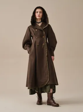 25-Year-Old Jacques Long Hooded Victorian Coat - Luxurious 100% Wool