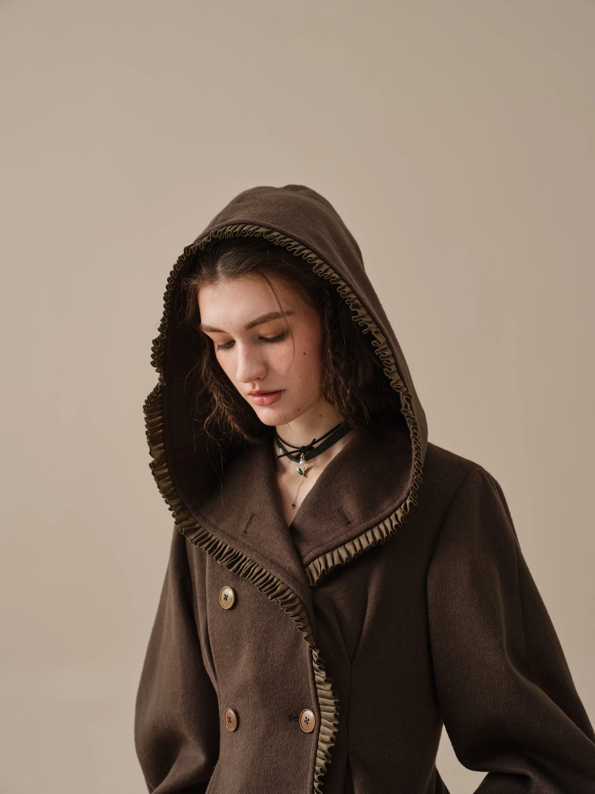 25-Year-Old Jacques Long Hooded Victorian Coat - Luxurious 100% Wool