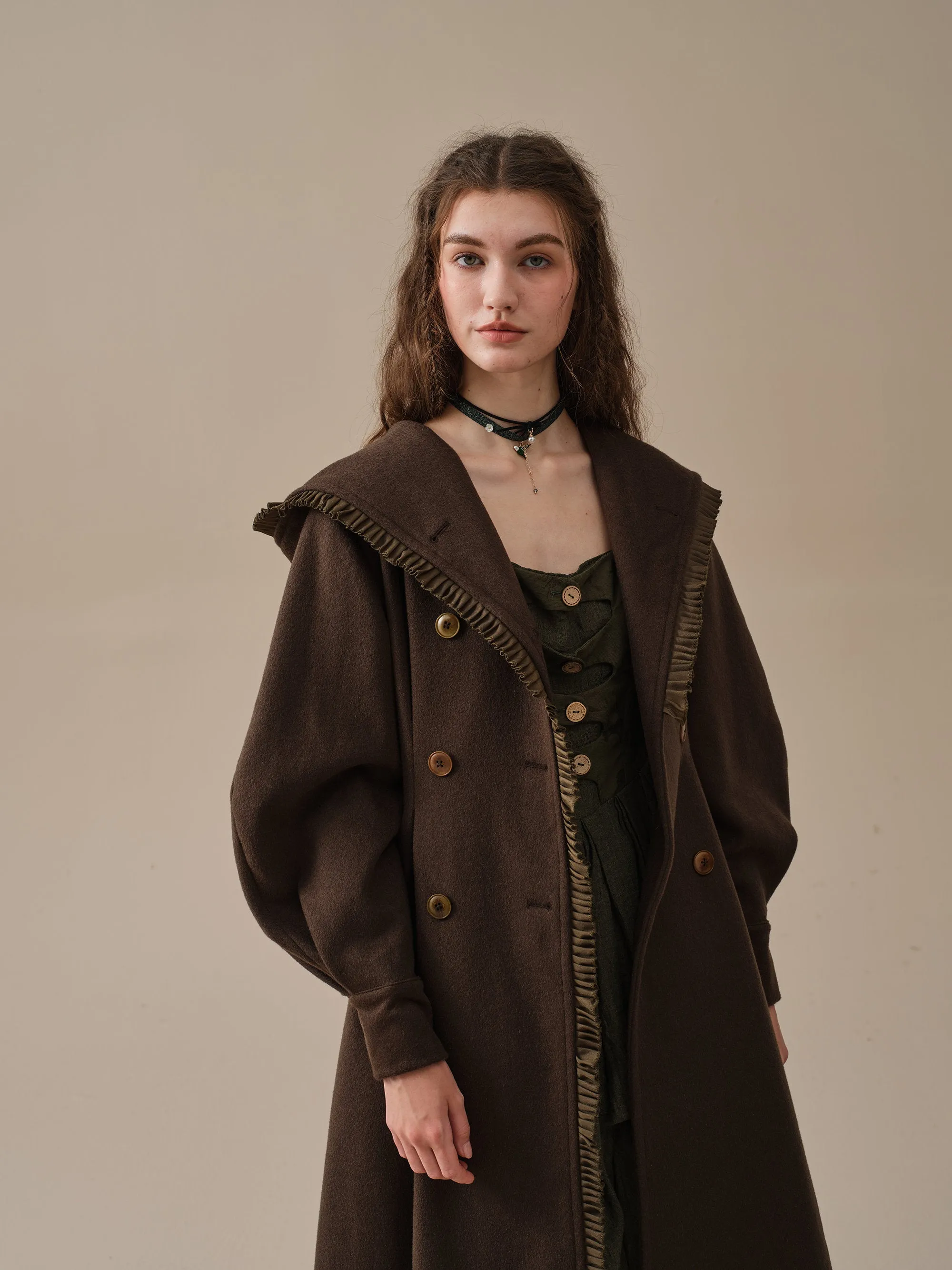 25-Year-Old Jacques Long Hooded Victorian Coat - Luxurious 100% Wool