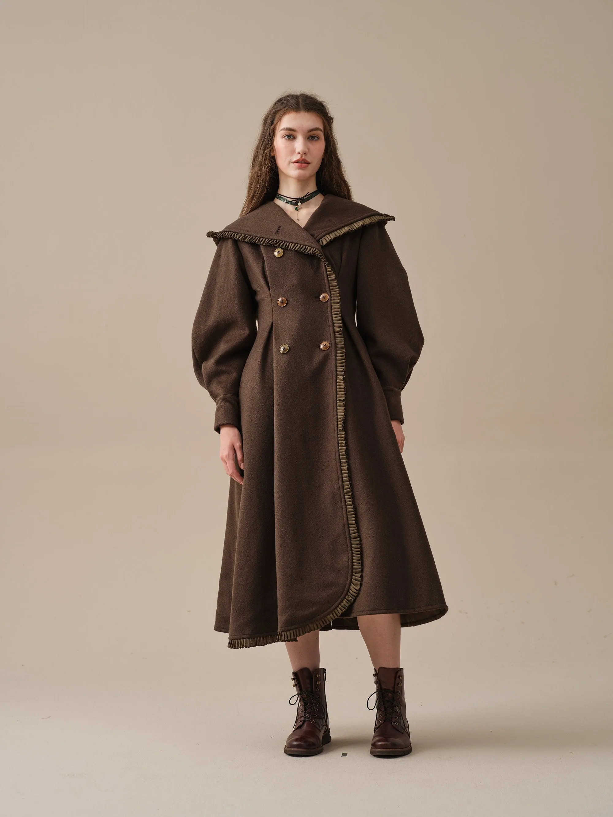 25-Year-Old Jacques Long Hooded Victorian Coat - Luxurious 100% Wool