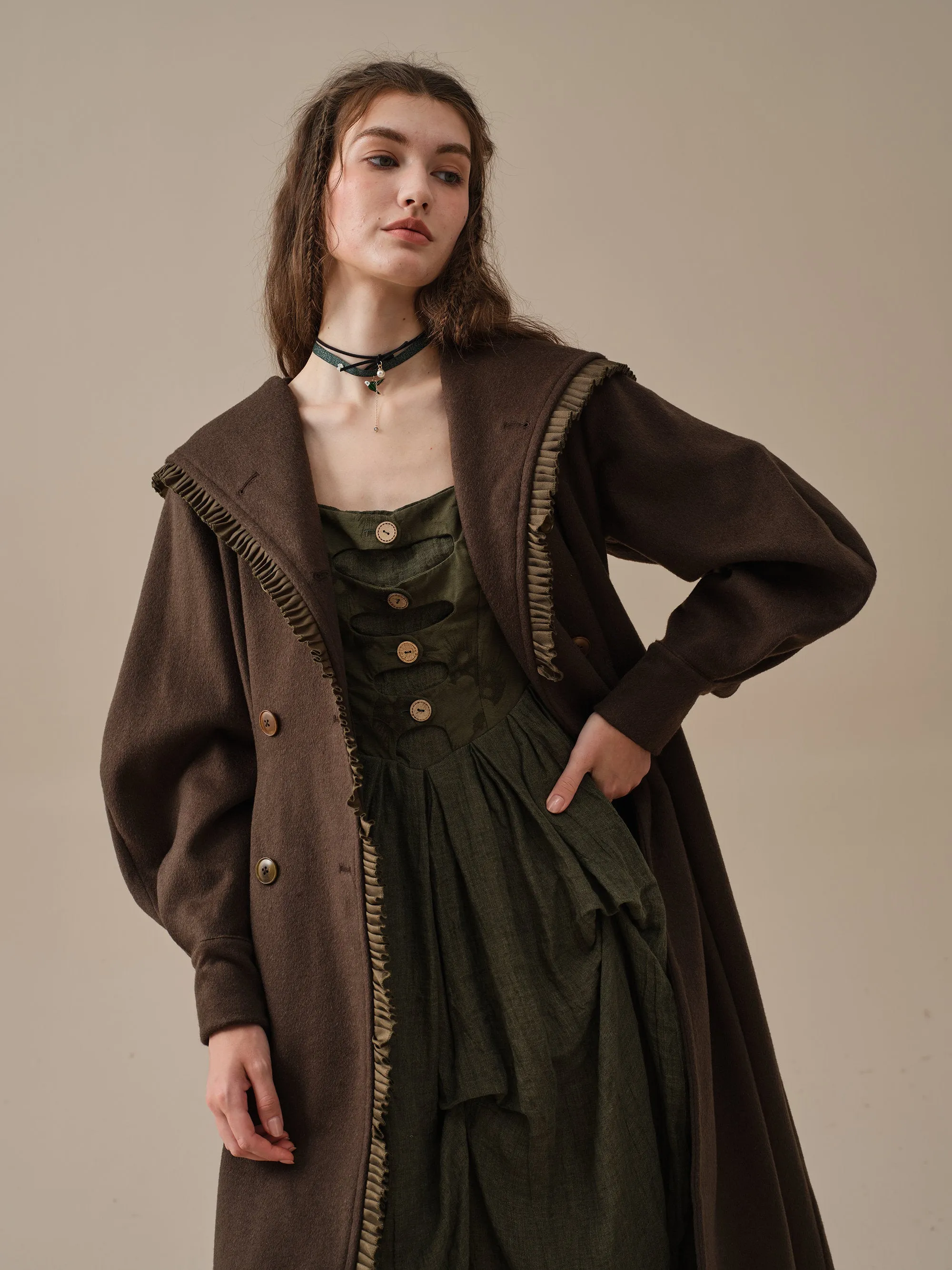 25-Year-Old Jacques Long Hooded Victorian Coat - Luxurious 100% Wool
