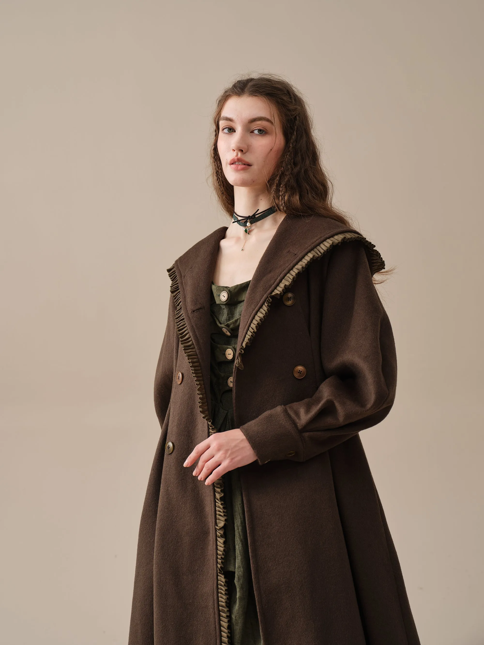 25-Year-Old Jacques Long Hooded Victorian Coat - Luxurious 100% Wool