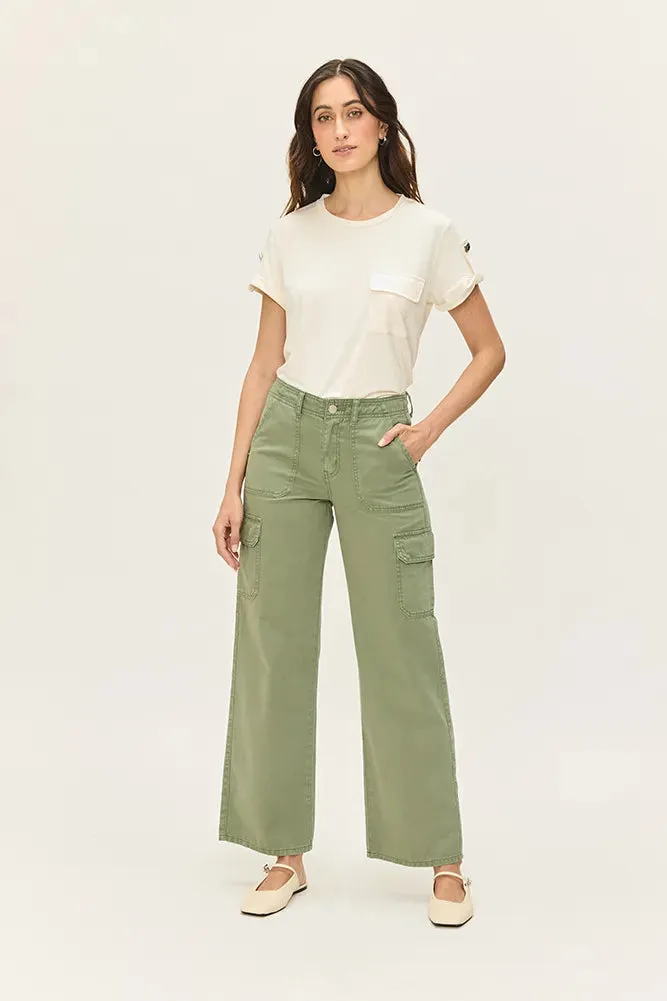Jeans Mujer Liso Verde