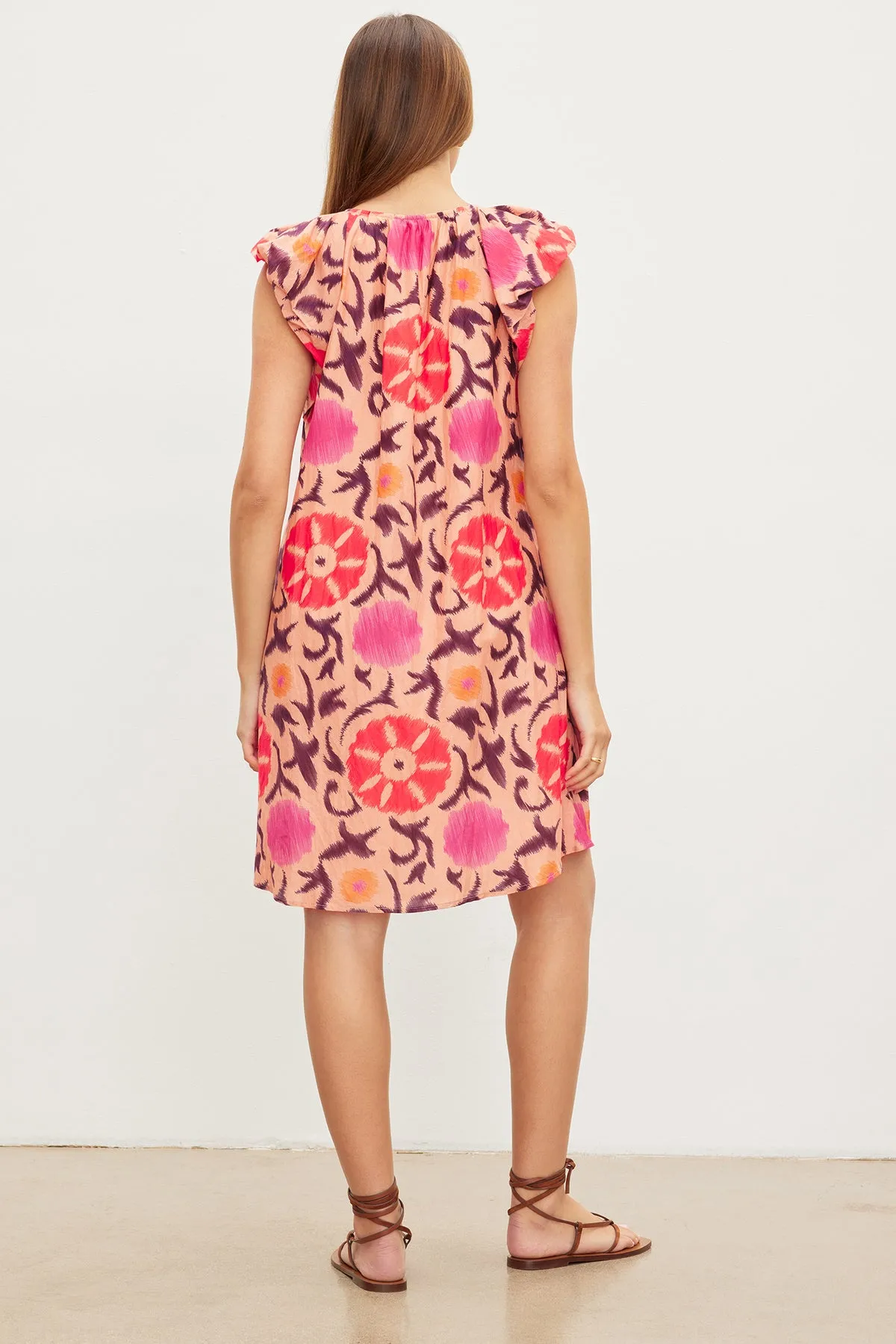 JENNA PRINTED SILK COTTON VOILE DRESS