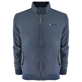 Lambretta Men's LMBBHH1 Showerproof Classic Harrington Jacket Navy Blue